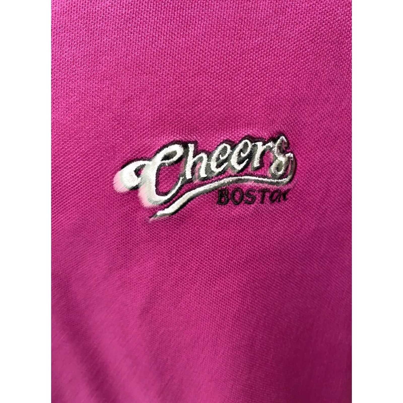 Vintage Finish Line Men's Pink Short Sleeve Golf Polo Shirt Size L Cotton Collared Button-Up Regular Fit Size US L / EU 52-54 / 3 - 5 Thumbnail