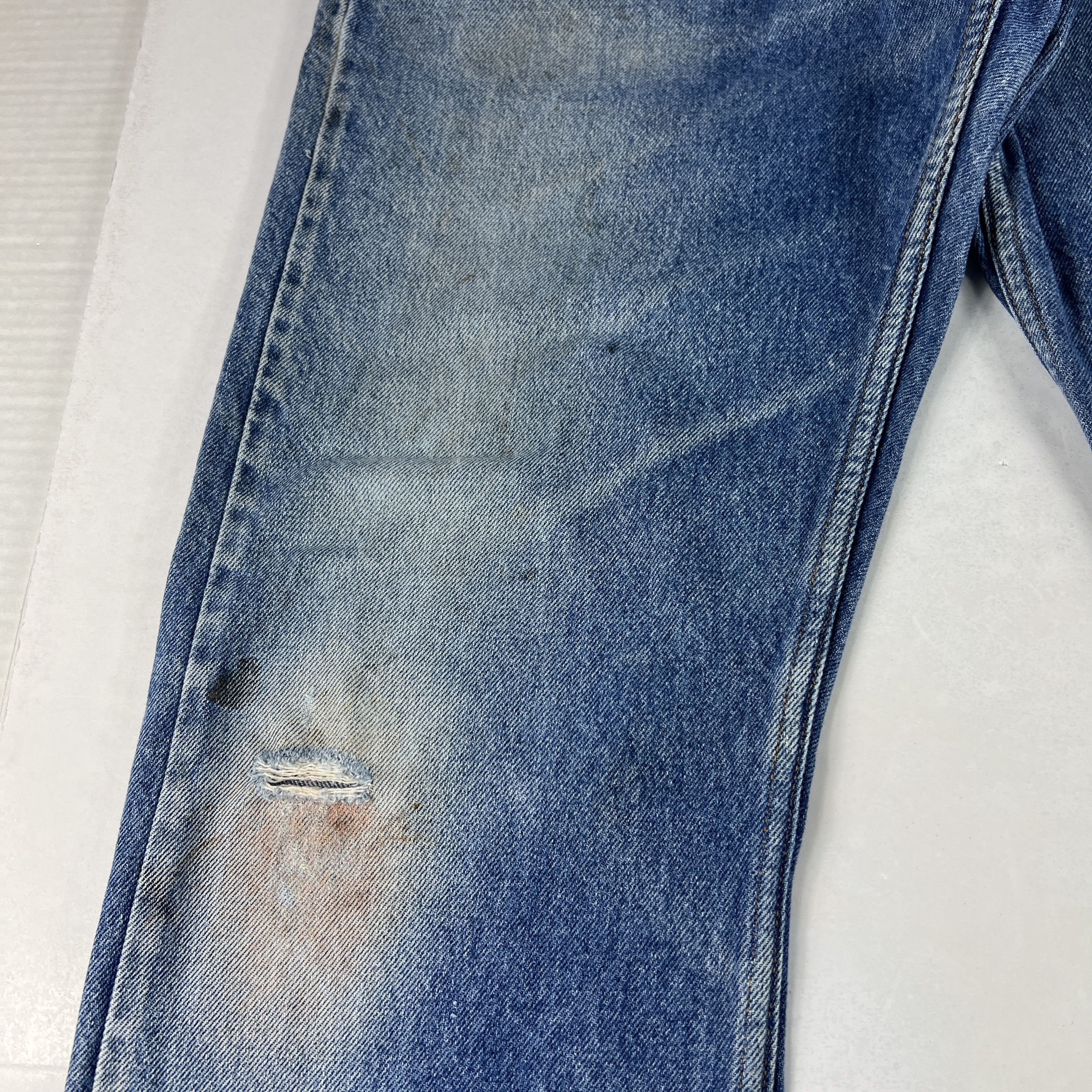 Levi's × Vintage VTG 90s Levi's Jeans 505 Straight Blue Thrashed Cotton Denim Size US 33 - 6 Thumbnail