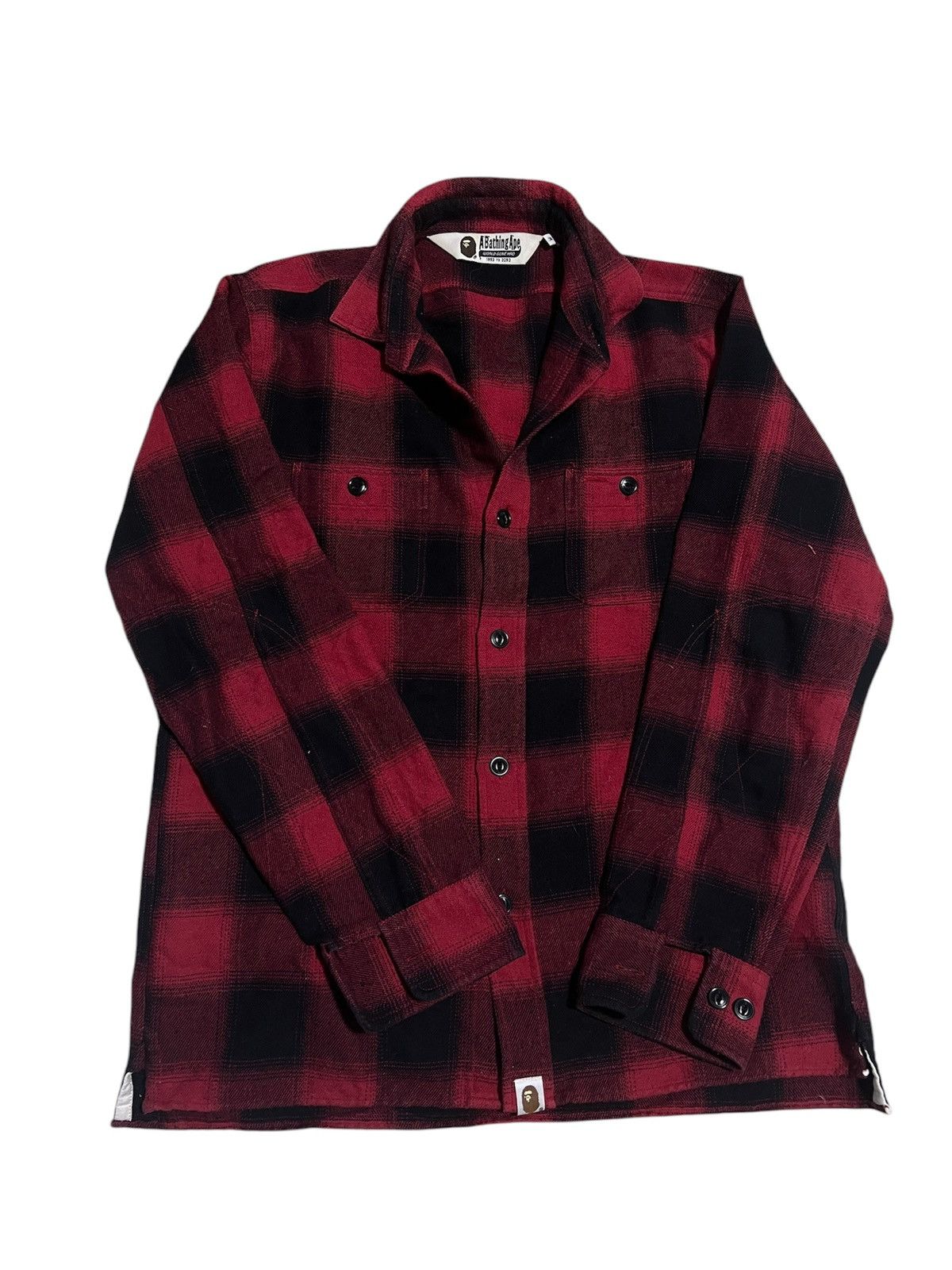 Bape BAPE Red and Black Flannel Shirt Size US M / EU 48-50 / 2 - 1 Thumbnail
