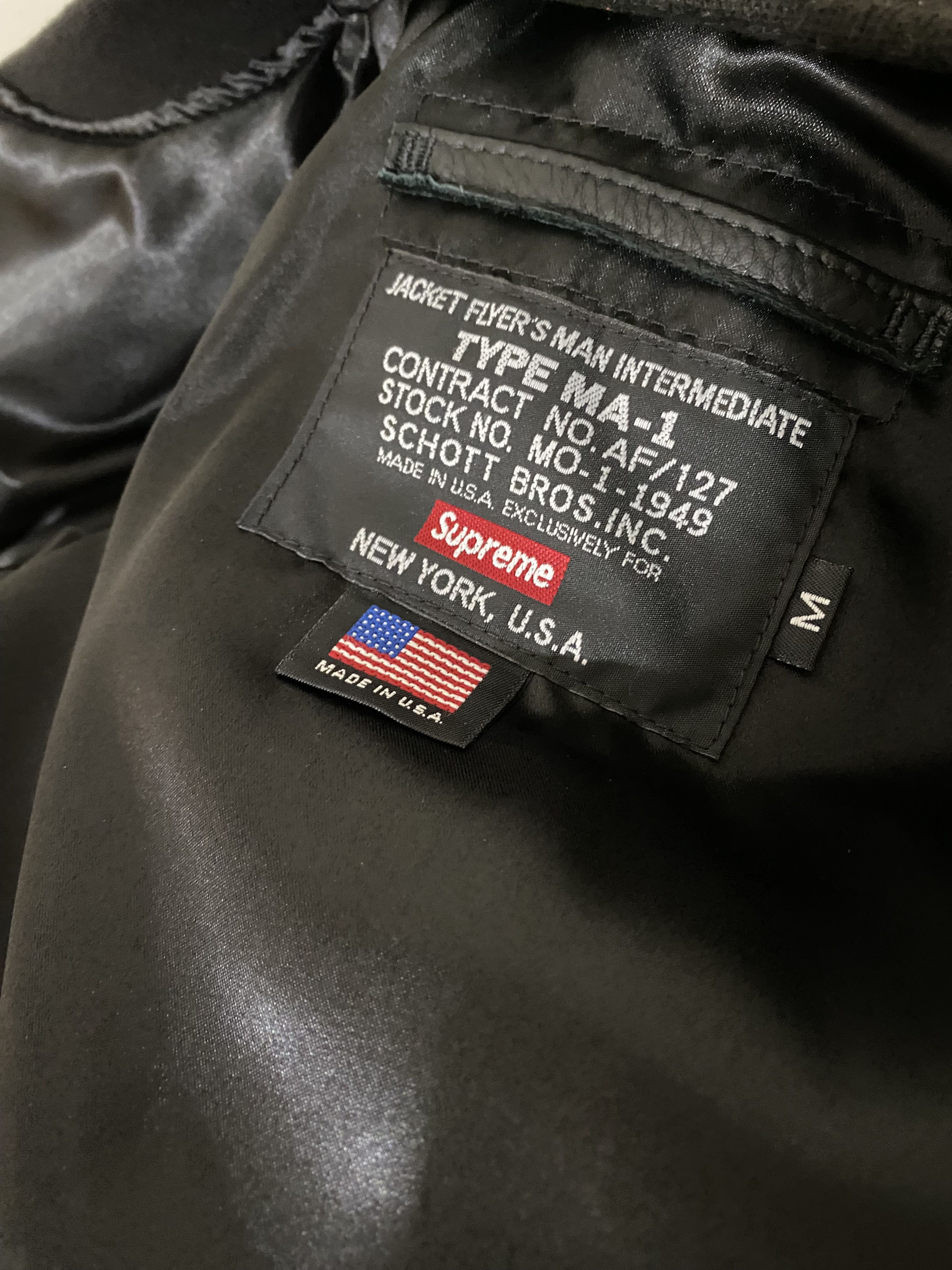 Supreme Brand New Supreme x Schott leather MA-1 jacket Size US M / EU 48-50 / 2 - 4 Thumbnail
