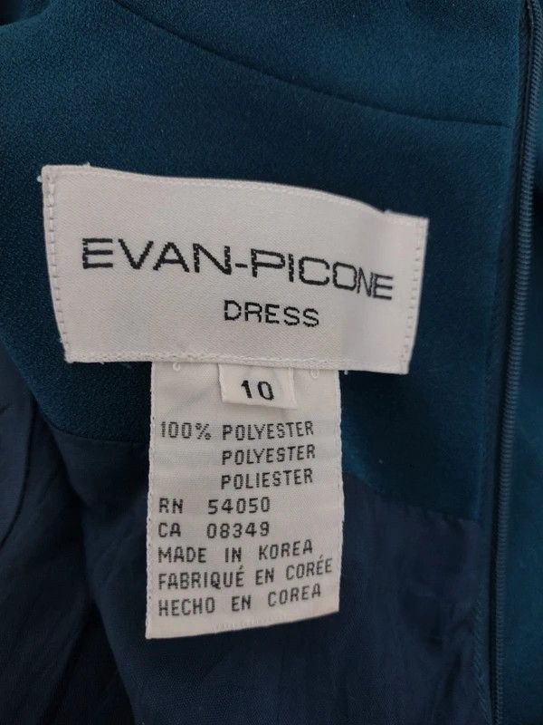 Evan Picone Vintage EVAN-PICONE Emerald Peplum Dress 80s90s MobWife Size L / US 10 / IT 46 - 6 Thumbnail