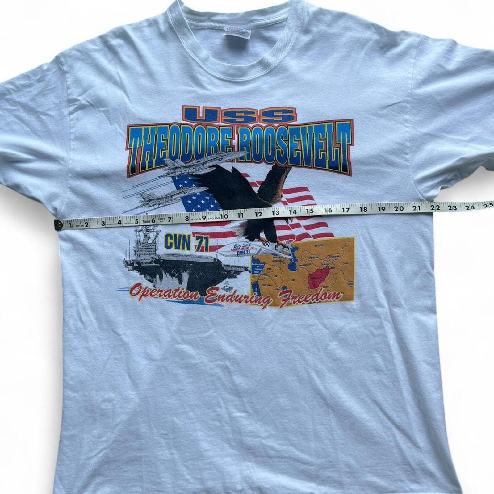 Hanes Vintage Hanes USS Theodore Roosevelt CVN-71 Operation Endur. Size US L / EU 52-54 / 3 - 7 Thumbnail