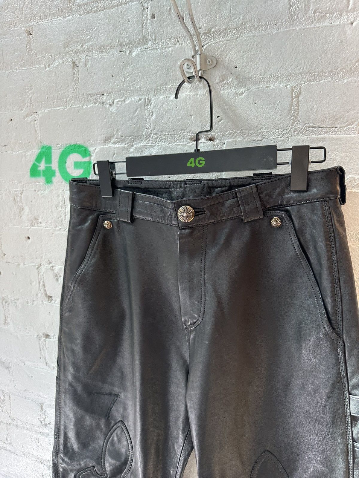 Chrome Hearts CHROME HEARS LEATHER LIL UZI PERSONAL DOUBLE KNEES Size US 30 / EU 46 - 2 Thumbnail