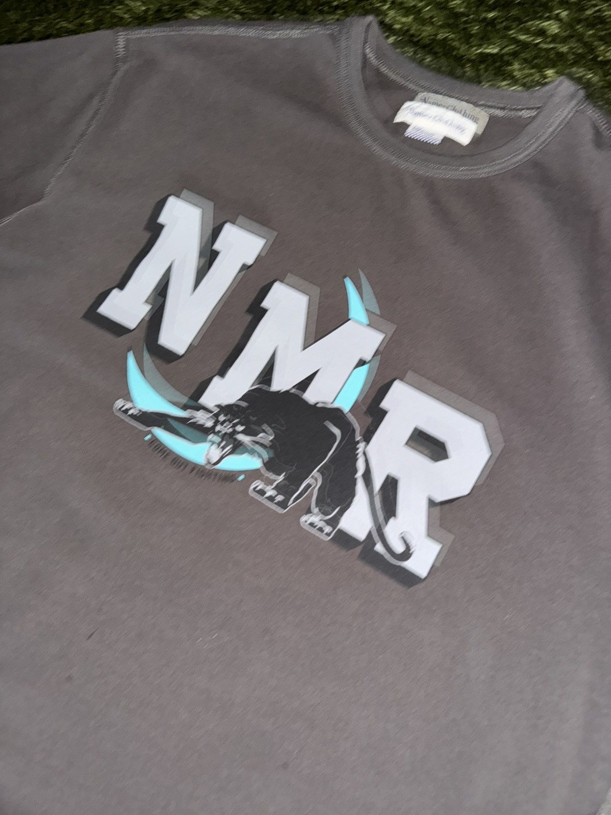 Japanese Brand [M] NamerClothing Graphic Flat Seam T-Shirt Charcoal Size US M / EU 48-50 / 2 - 2 Thumbnail