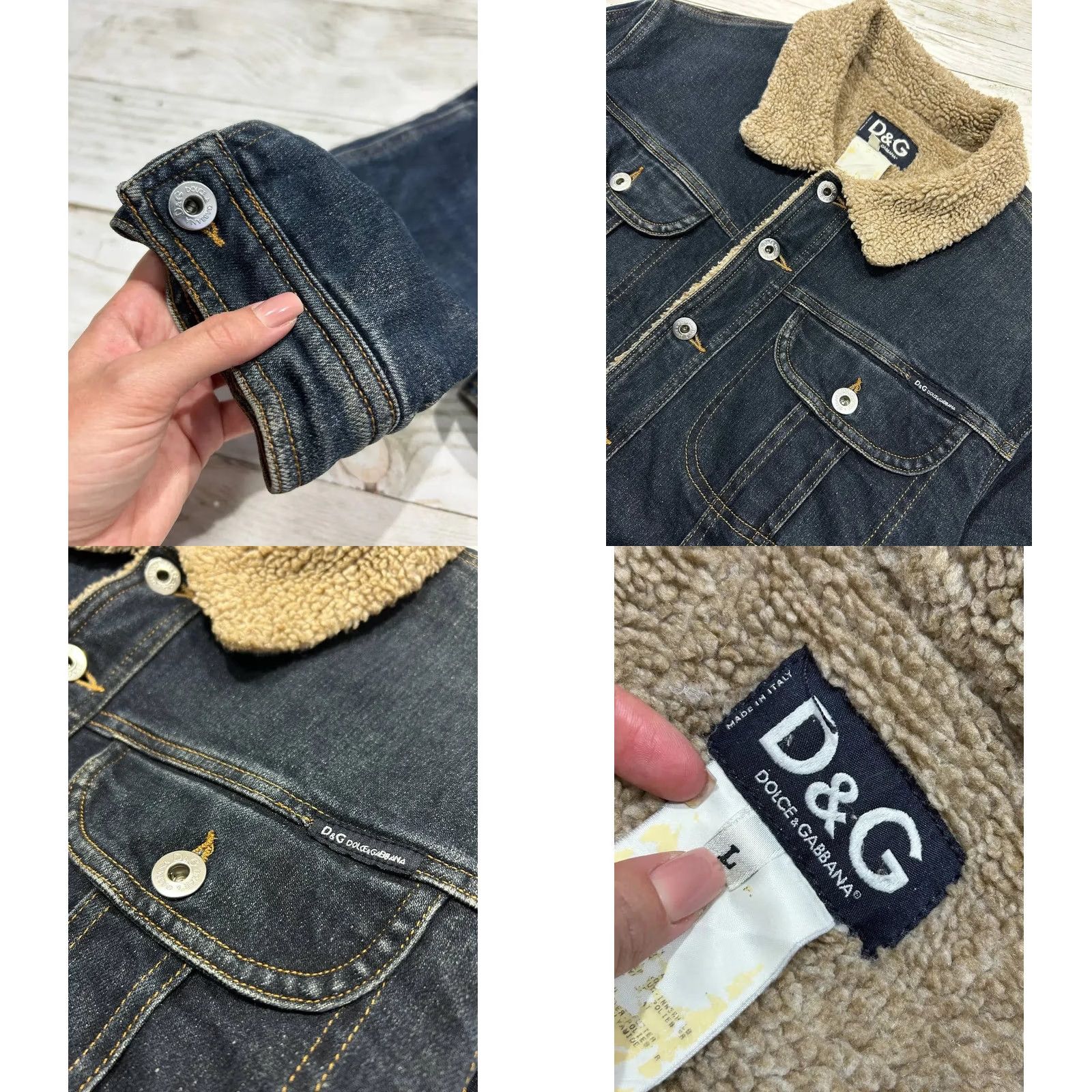 Dolce & Gabbana VINTAGE Dolce&Gabbana Jacket Denim Sherpa Woman Size L Blue Size L / US 10 / IT 46 - 8 Thumbnail