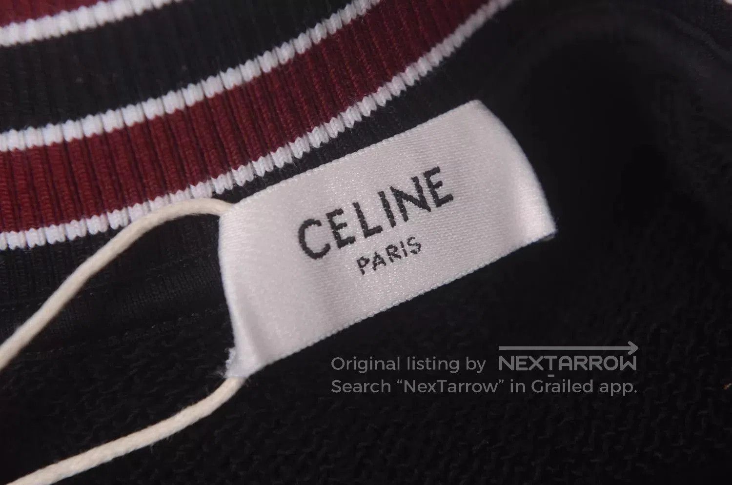 Celine Black Letterman Jacket with Ribbed Trim. Size US L / EU 52-54 / 3 - 5 Thumbnail