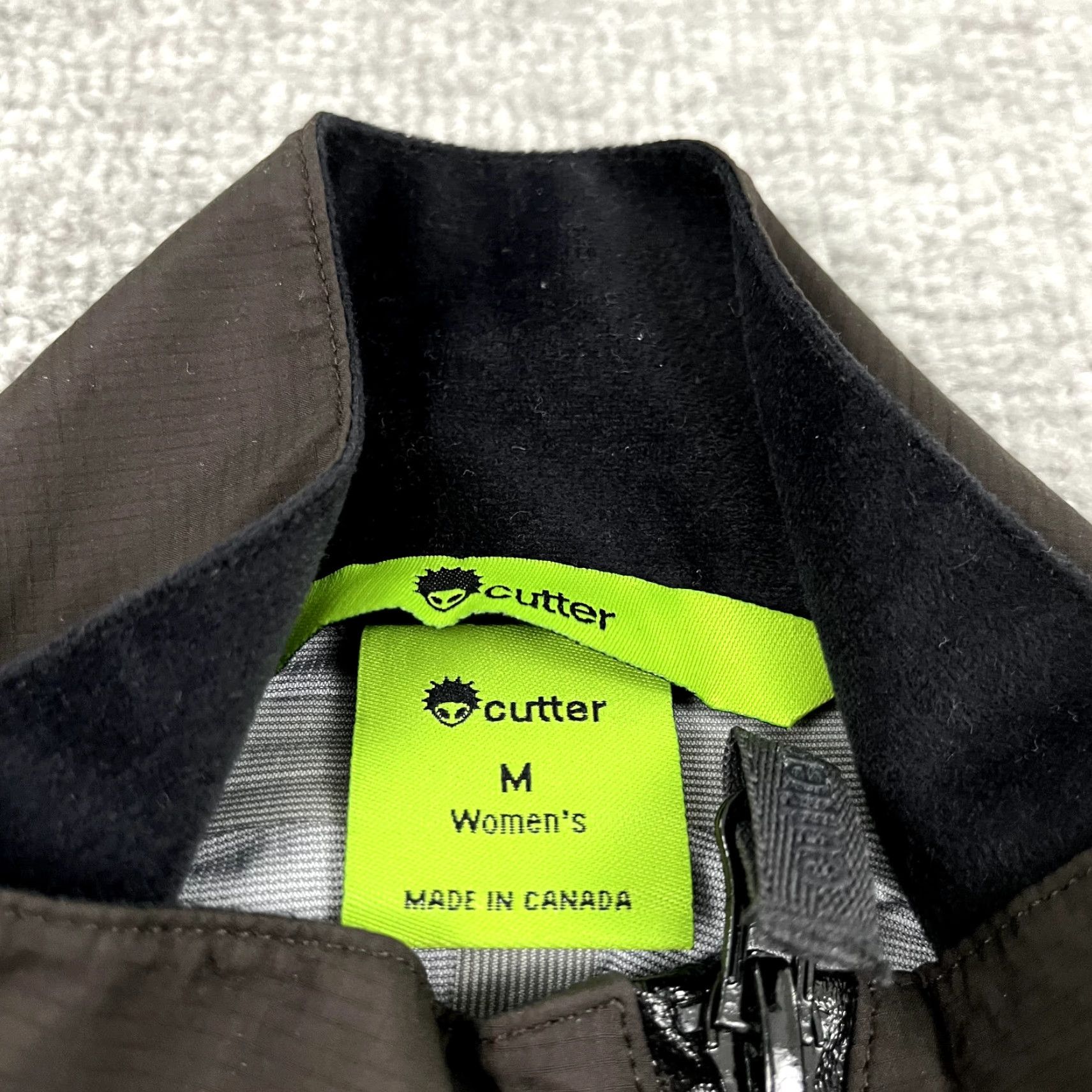 Vintage Cutter Jacket Womens M Faded Black Nylon Waterproof Full Zip Jacket Coat Casual Activewear Sports Outdoor Winter Size M / US 6-8 / IT 42-44 - 2 Thumbnail