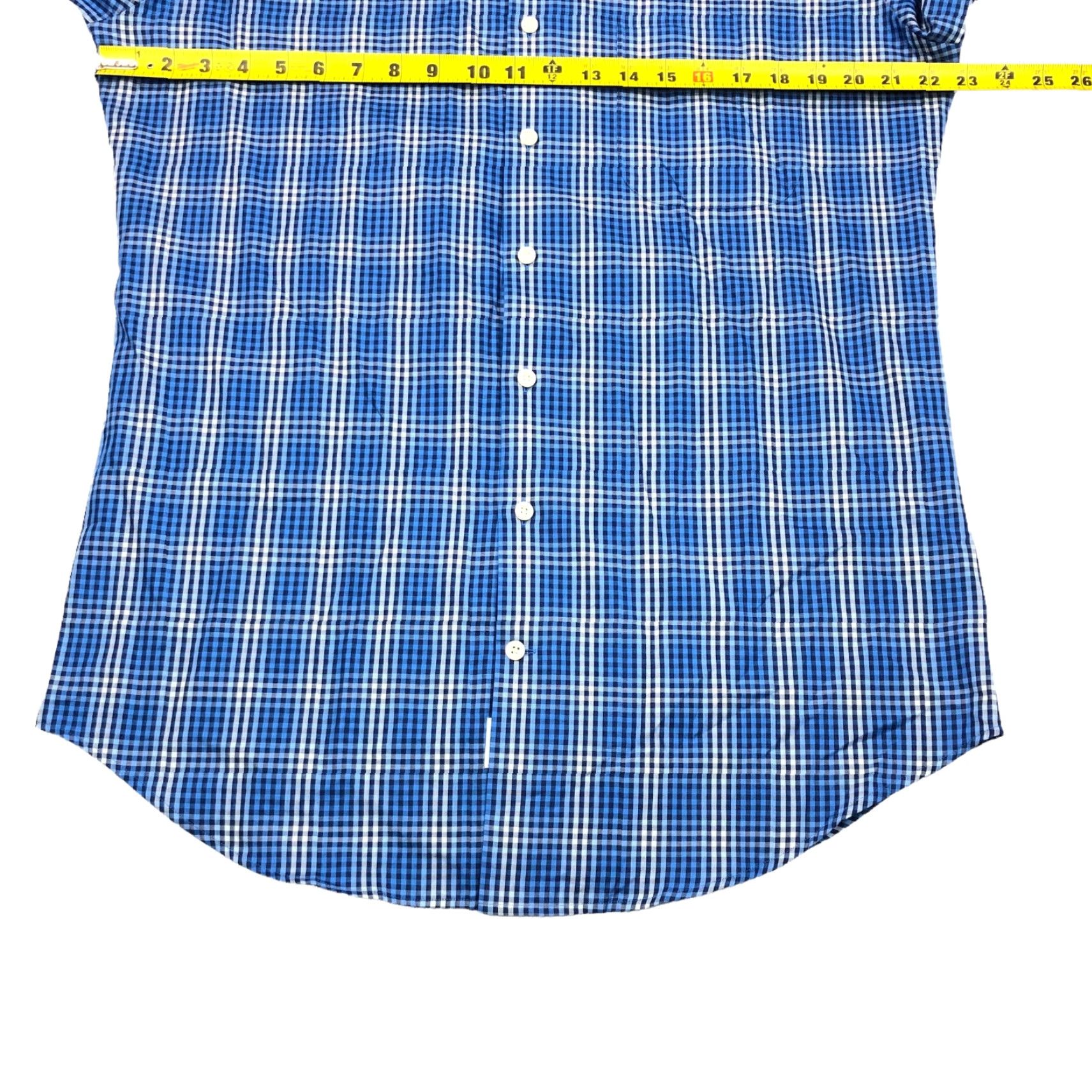 Peter Millar Peter Millar Men's Cotton L/S Button Shirt Blue/White Check Medium Size US M / EU 48-50 / 2 - 5 Thumbnail