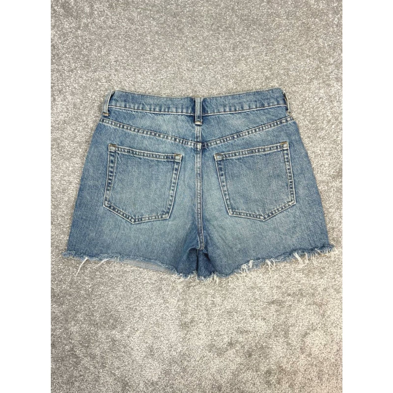 Everlane Everlane Denim Shorts Womens 27 Blue Cut Off Cotton High Rise Frayed Hem Size 27" / US 4 / IT 40 - 2 Thumbnail
