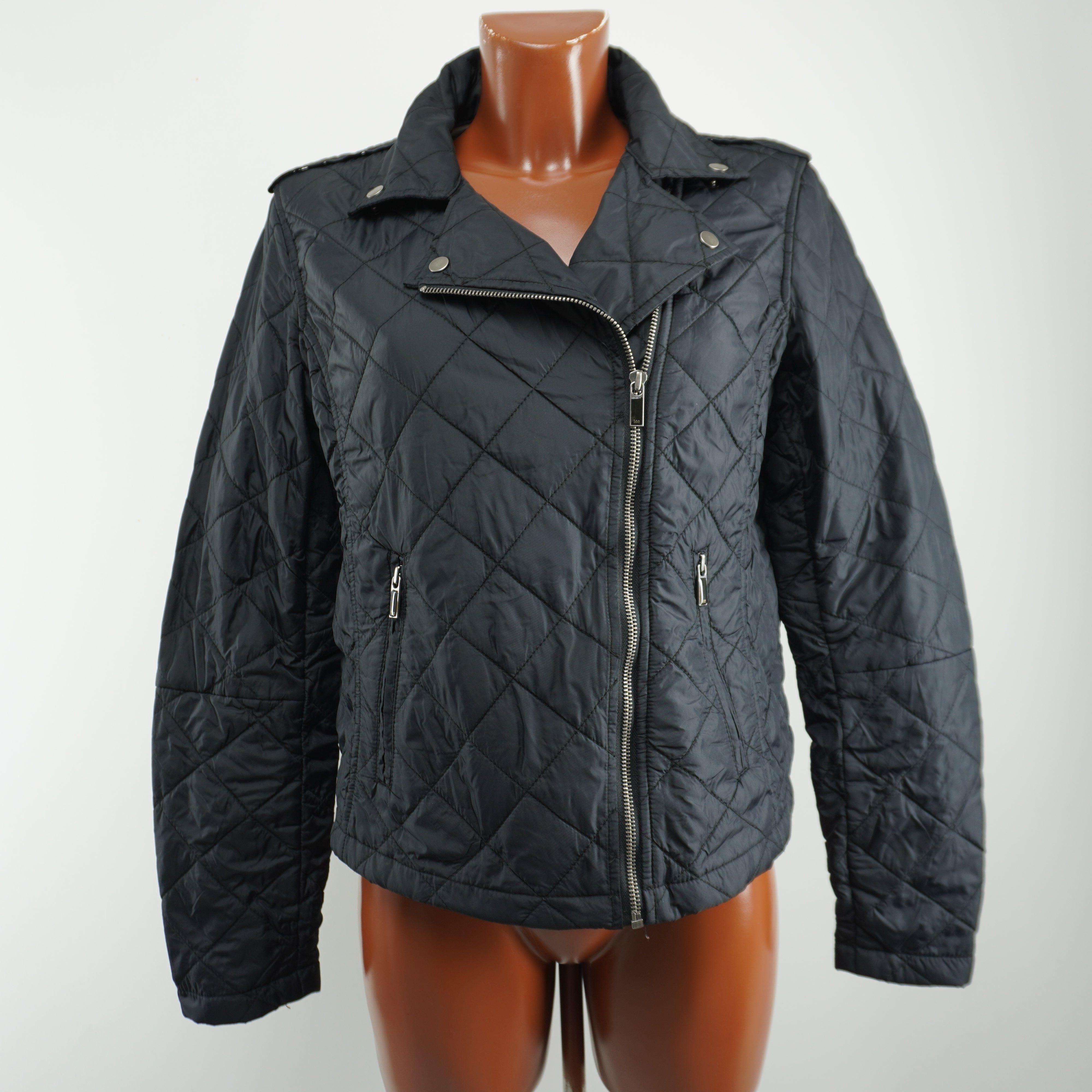 Lee Used Women's Lee Black Bomber Jacket Size L / US 10 / IT 46 - 1 Thumbnail