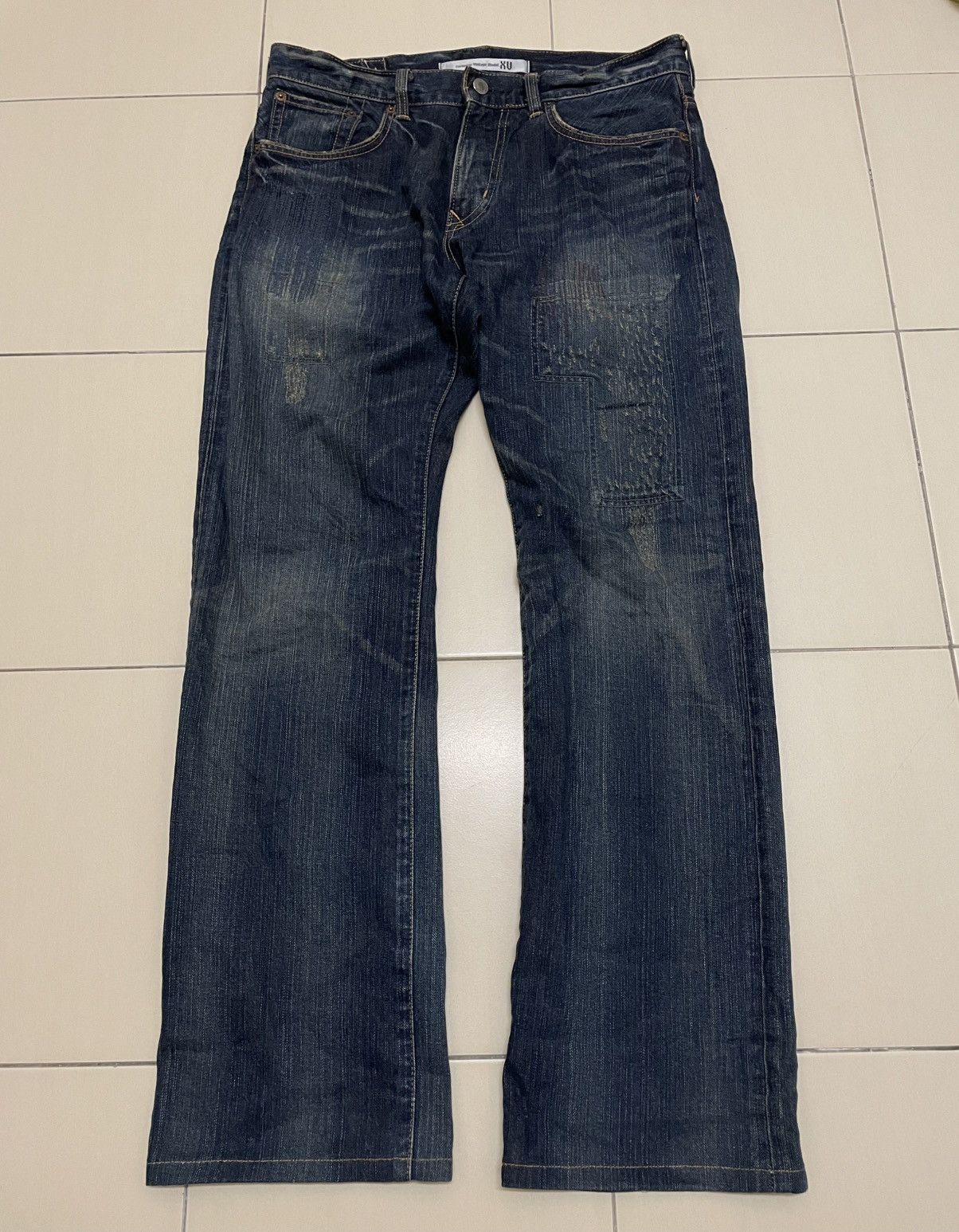Edwin Edwin XV Sashiko Straight Cut Jeans Size US 33 - 1 Thumbnail
