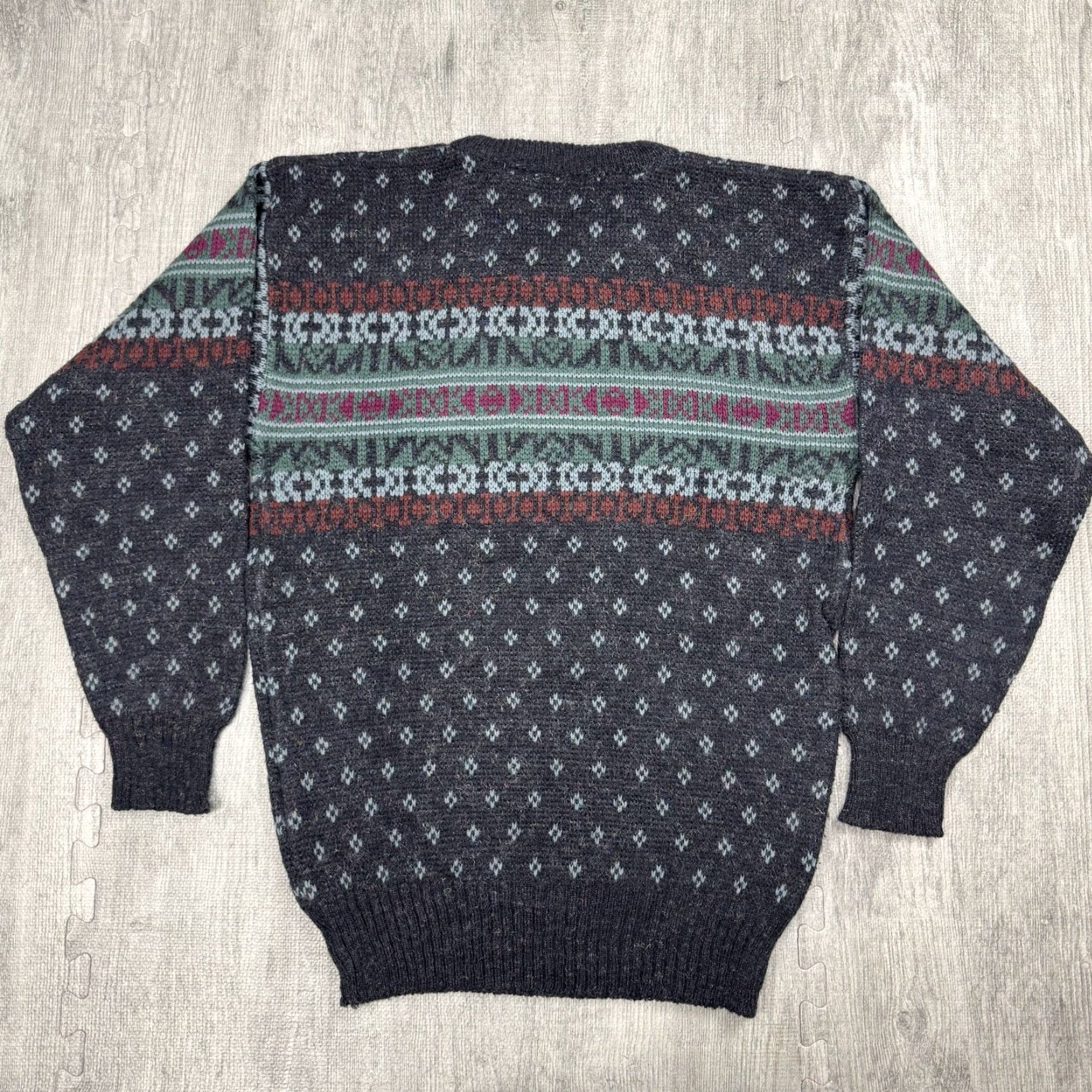 Sears Vintage Sears Men's Crew Neck Fair Isle Wool Blend Sweater M Size US M / EU 48-50 / 2 - 5 Thumbnail