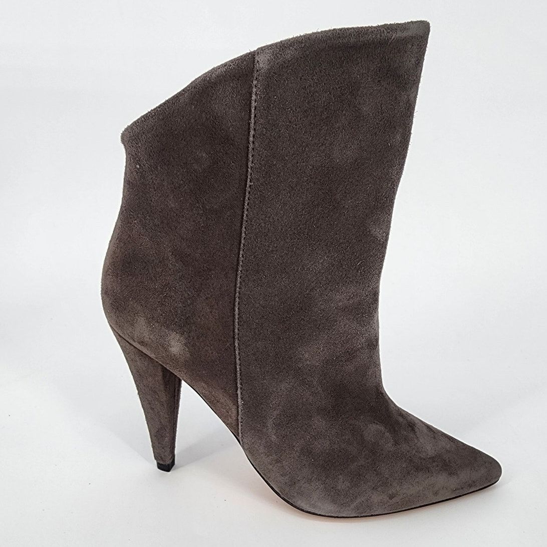 Iro IRO Gray Suede Pointy Toe High-Low Booties Size 36 (US 5.5) Size US 5.5 / IT 35.5 - 6 Thumbnail