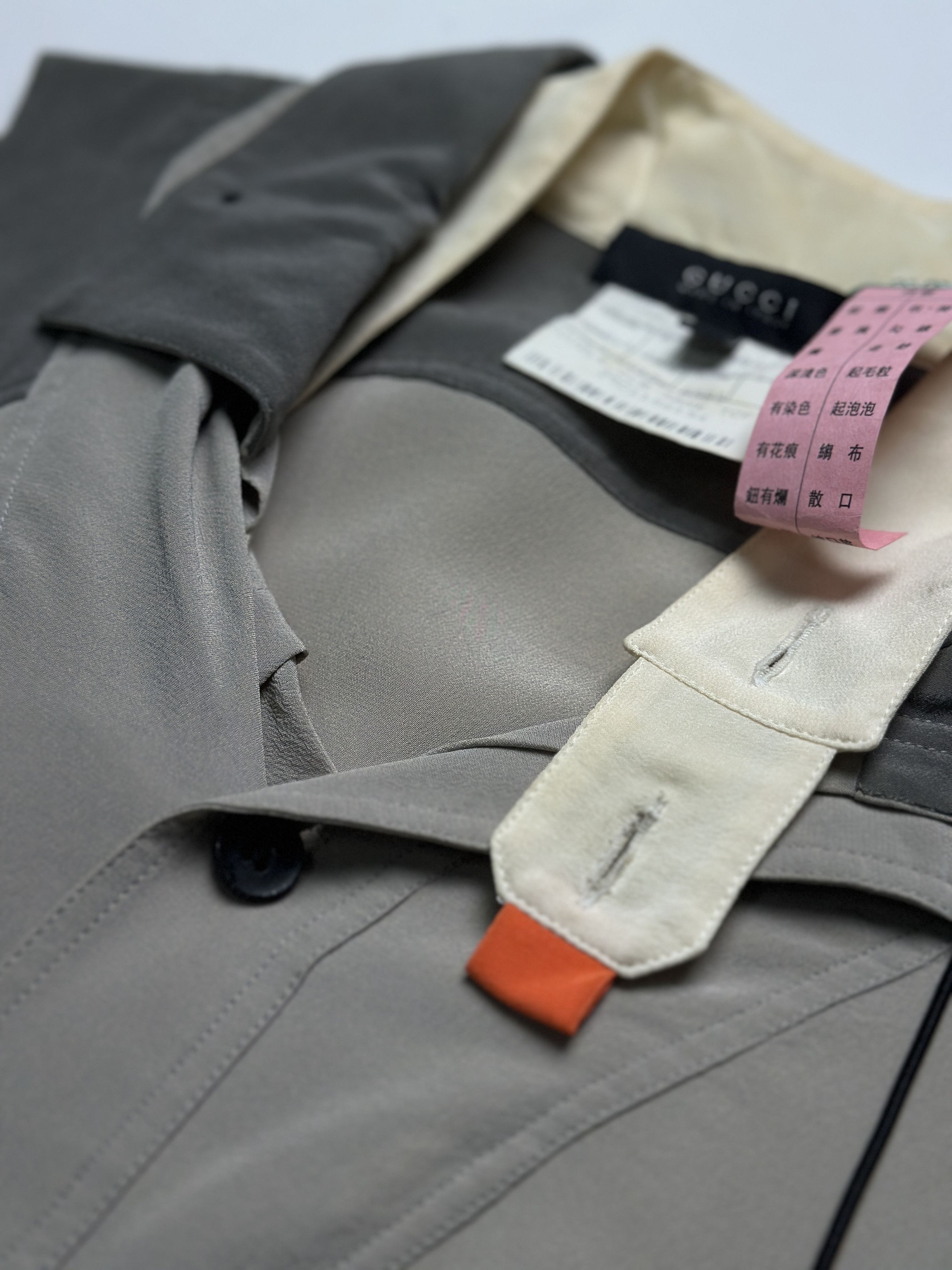 Gucci Gucci Grey Sleeveless Top With Drawstring Collar Design Size S / US 4 / IT 40 - 3 Thumbnail