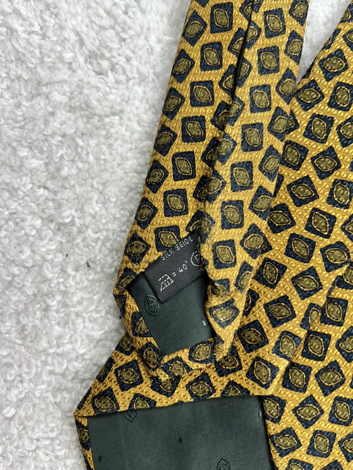 Ermenegildo Zegna Vintage Ermenegildo Zegna Silk Geometric Gold Luxury Tie Size ONE SIZE - 8 Thumbnail