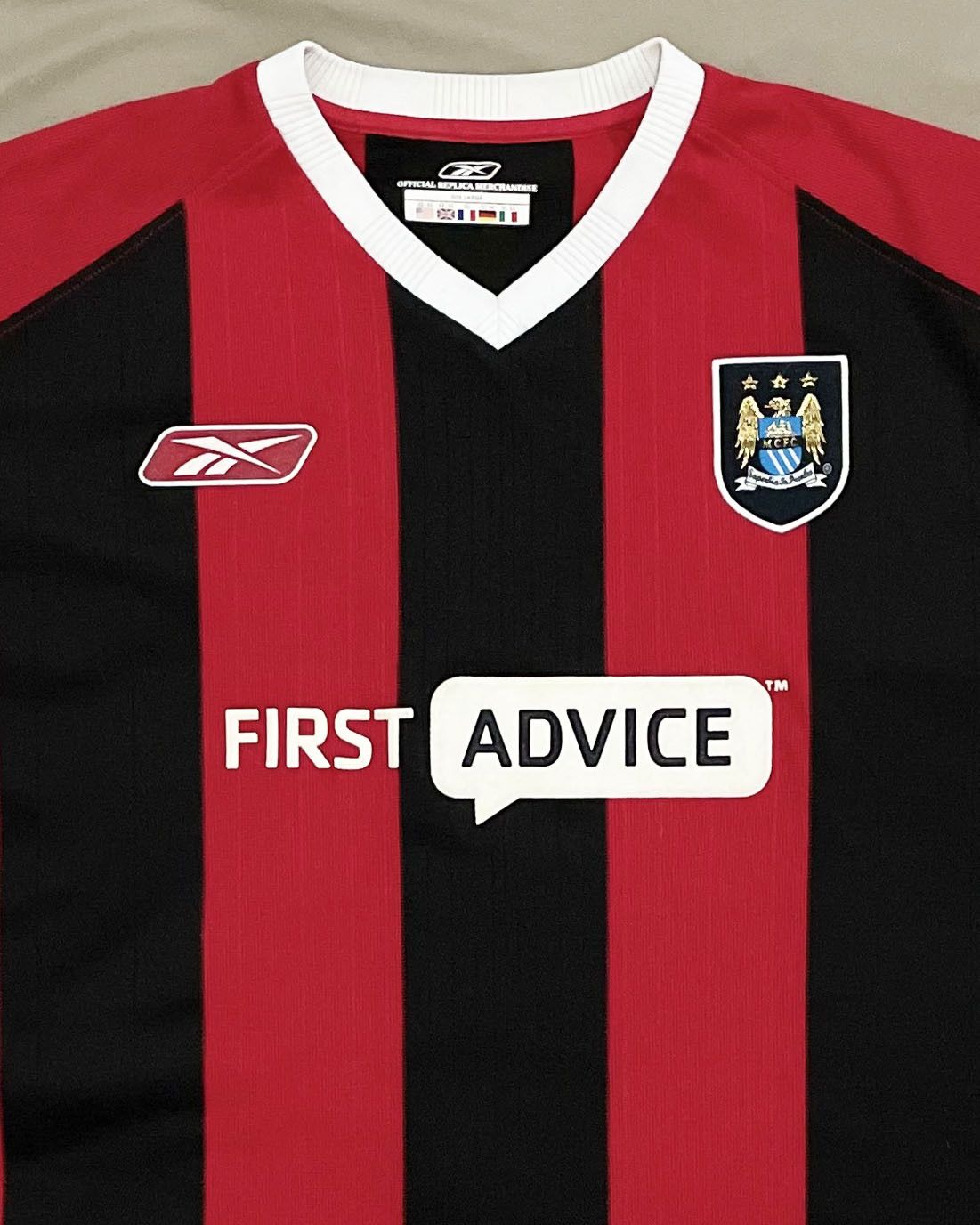 Reebok Manchester City Away Kit 2003 2004 2005 Size US L / EU 52-54 / 3 - 3 Thumbnail