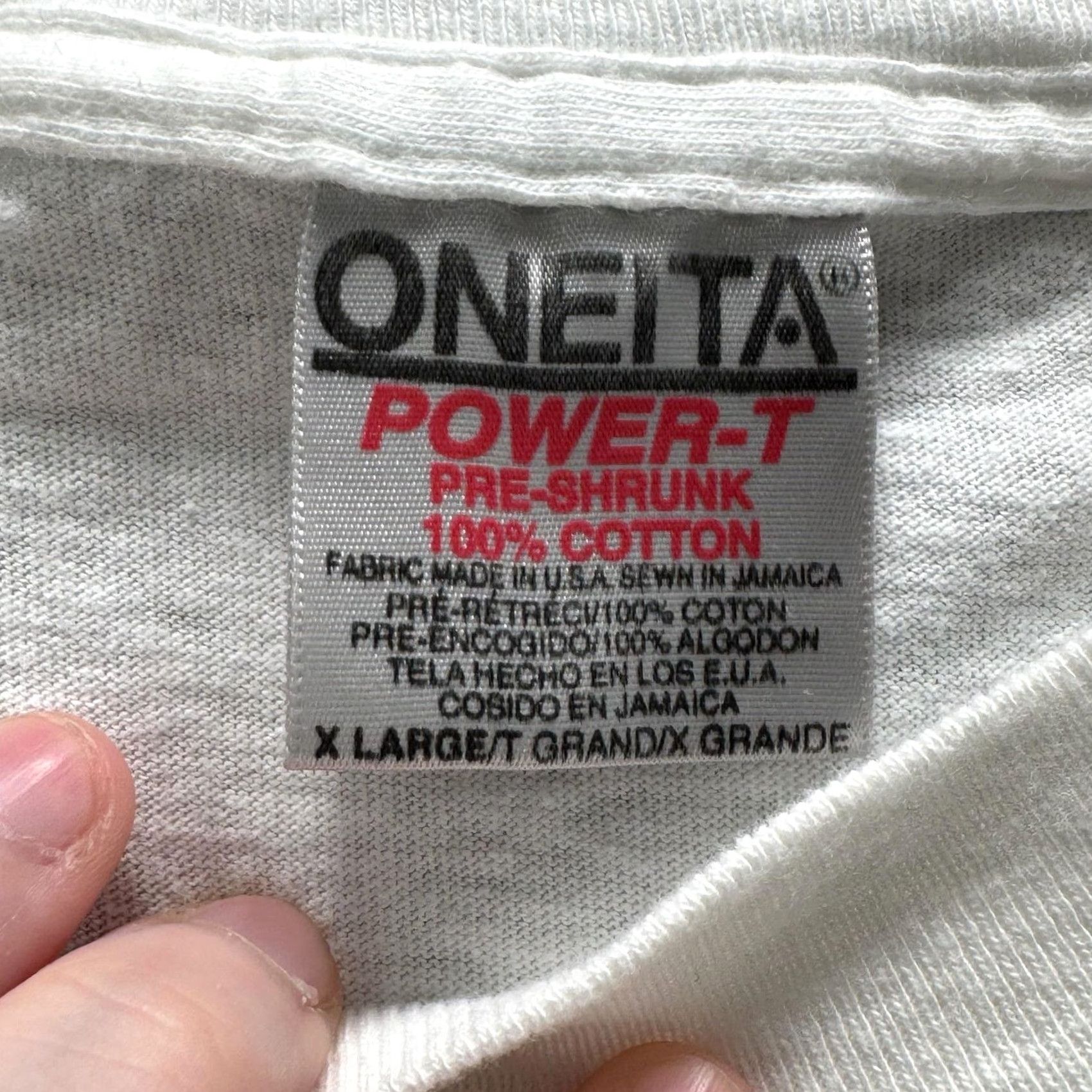 Vintage VINTAGE Oneita Shirt Mens XL White REXAM Graphic Tee Crewneck 100% Cotton Size US XL / EU 56 / 4 - 4 Thumbnail