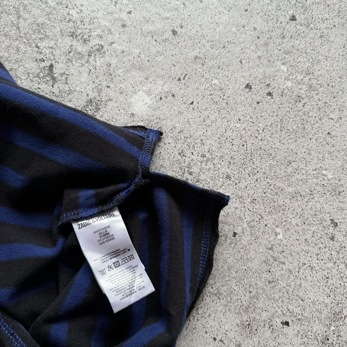 Zadig & Voltaire Zadig Voltaire Womens Black Blue Striped Skull Detail Dress Size XS / US 0-2 / IT 36-38 - 6 Thumbnail