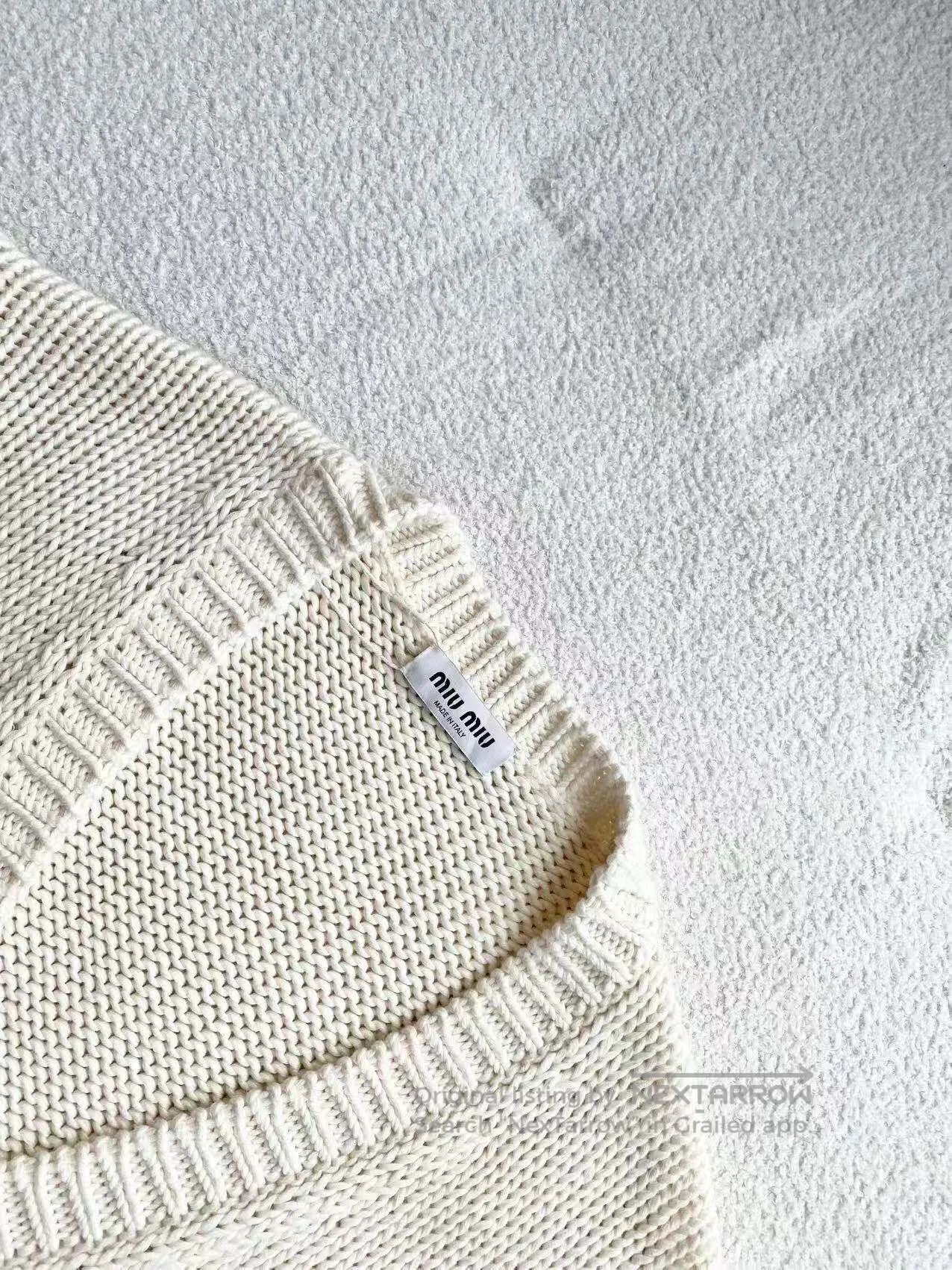 Miu Miu Miu Miu Logo knit cardigan jacket| Size XS / US 0-2 / IT 36-38 - 4 Thumbnail