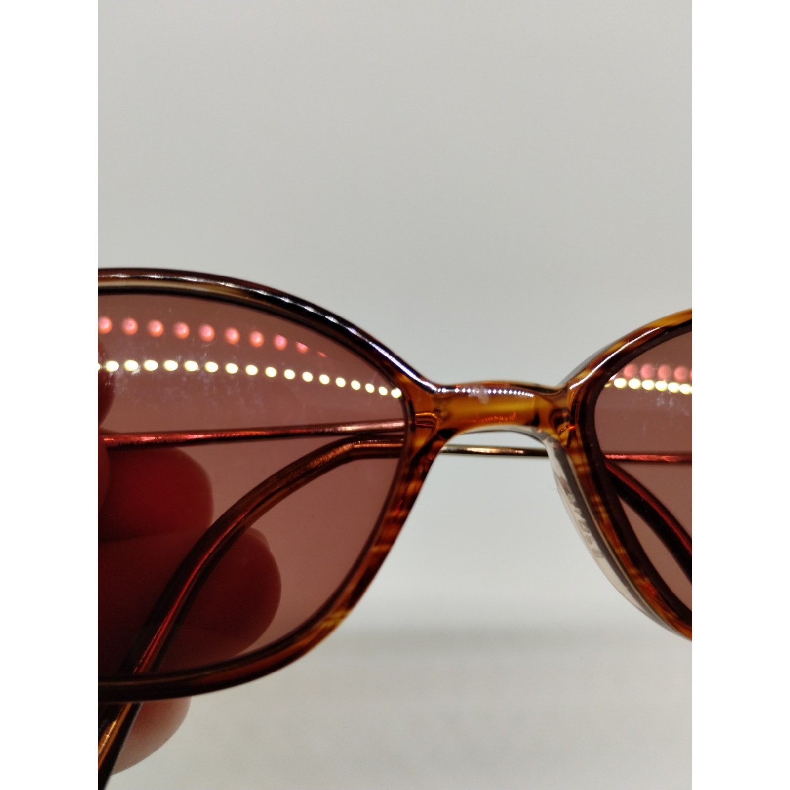 Vintage Elizabeth Arden Eyeglass Frames EA1018-1 Orange Brown Size ONE SIZE - 10 Thumbnail