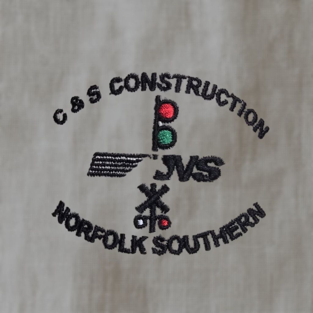Vintage NS Norfolk Southern Cap Hat NS Train Cap Adult Adjustable C & S Construction Logo Baseball Hat Ivory Cotton Blend Knit Men's Hat Size ONE SIZE - 1 Thumbnail