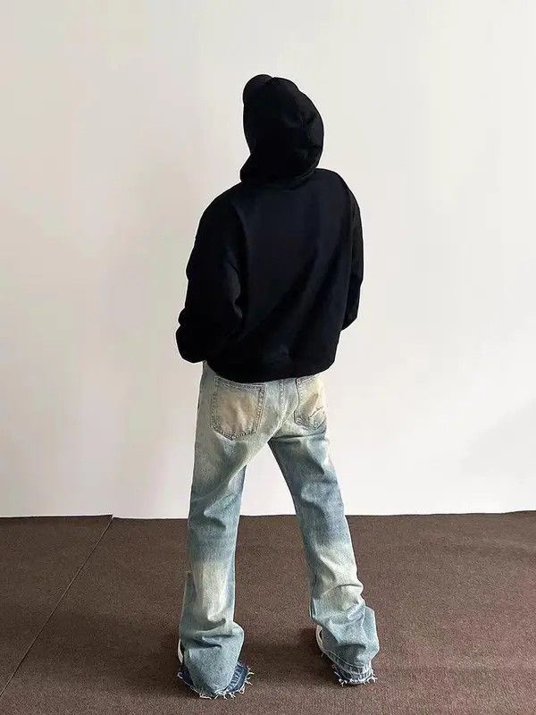 VIBE Blue Washed Wide Leg Denim Jeans Size US 30 / EU 46 - 3 Thumbnail