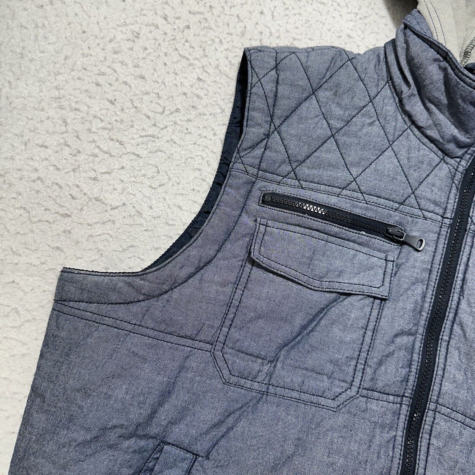 Bar III Bar III XXL Hooded Vest Sleeveless Jacket Quilted Navy Blue Size XXL / US 16-18 / IT 52-54 - 5 Thumbnail