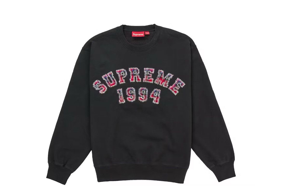 Supreme Supreme Plaid Arc Crewneck Black Size Small Size US S / EU 44-46 / 1 - 4 Thumbnail