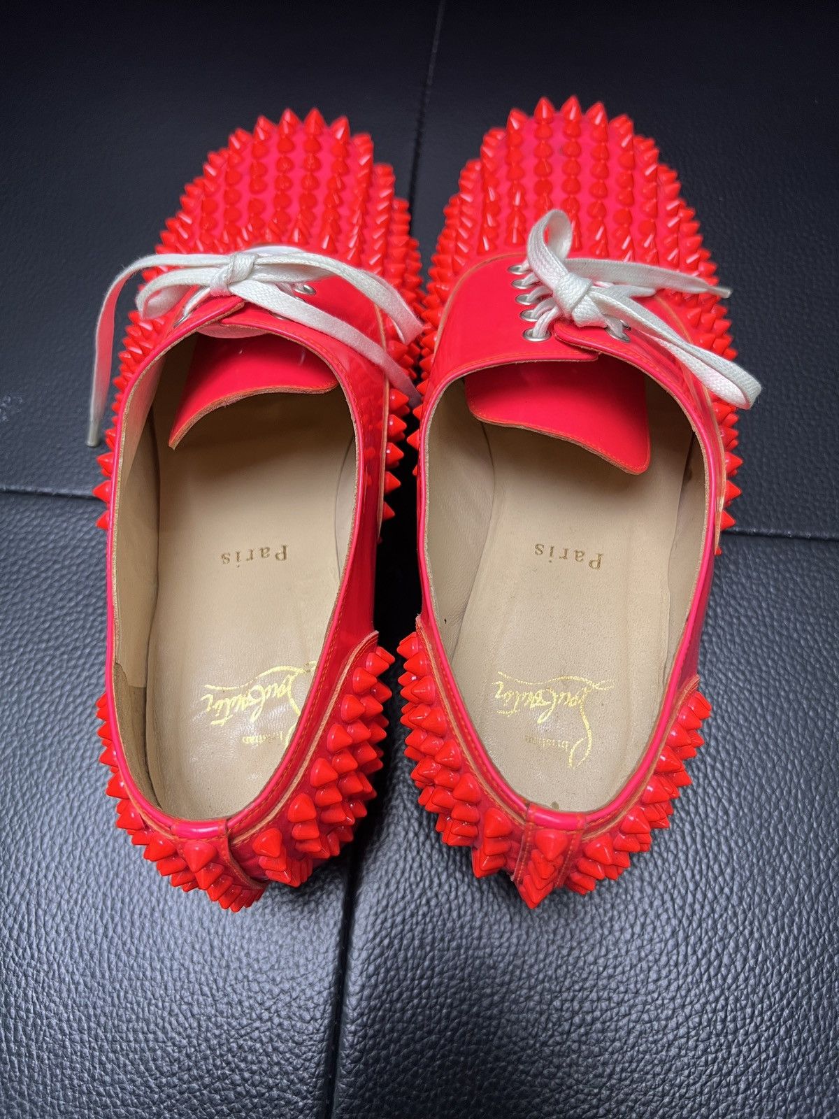 Christian Louboutin Christian Louboutin CL Red Studded Red Sole Low Top Boots Size US 7 / EU 40 - 11 Thumbnail