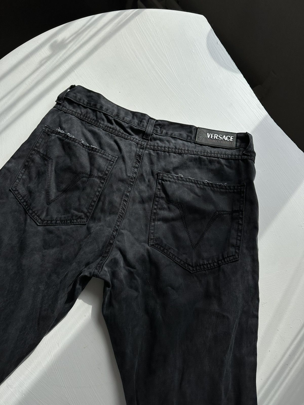 Versace × Versace Jeans Couture × Vintage Vintage Y2K Versace Jeans Pants Trousers Distressed Size 33" - 6 Thumbnail