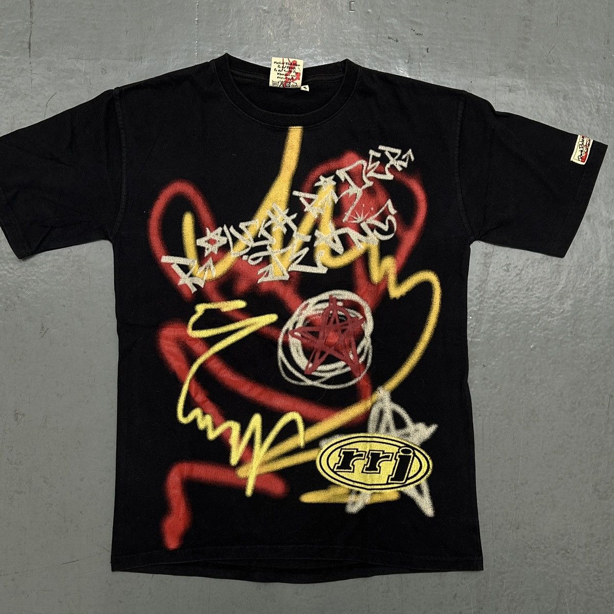 Vintage Vintage Rough Rider Jeans (RRJ) Graffiti Tee Size US S / EU 44-46 / 1 - 1 Thumbnail