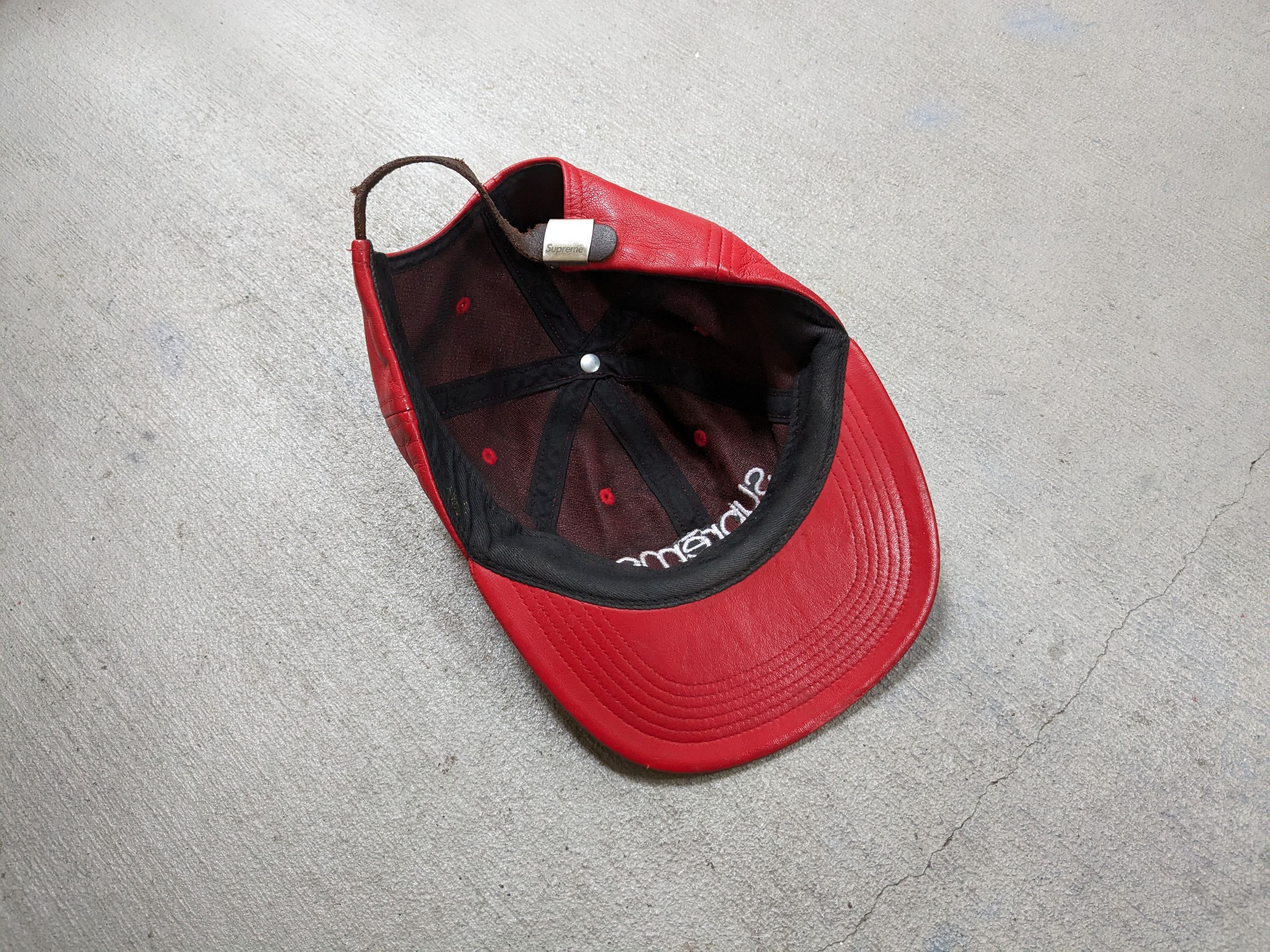 Supreme Supreme Classic 6-Panel Leather Hat Cap Strap Adjustable Size ONE SIZE - 13 Thumbnail