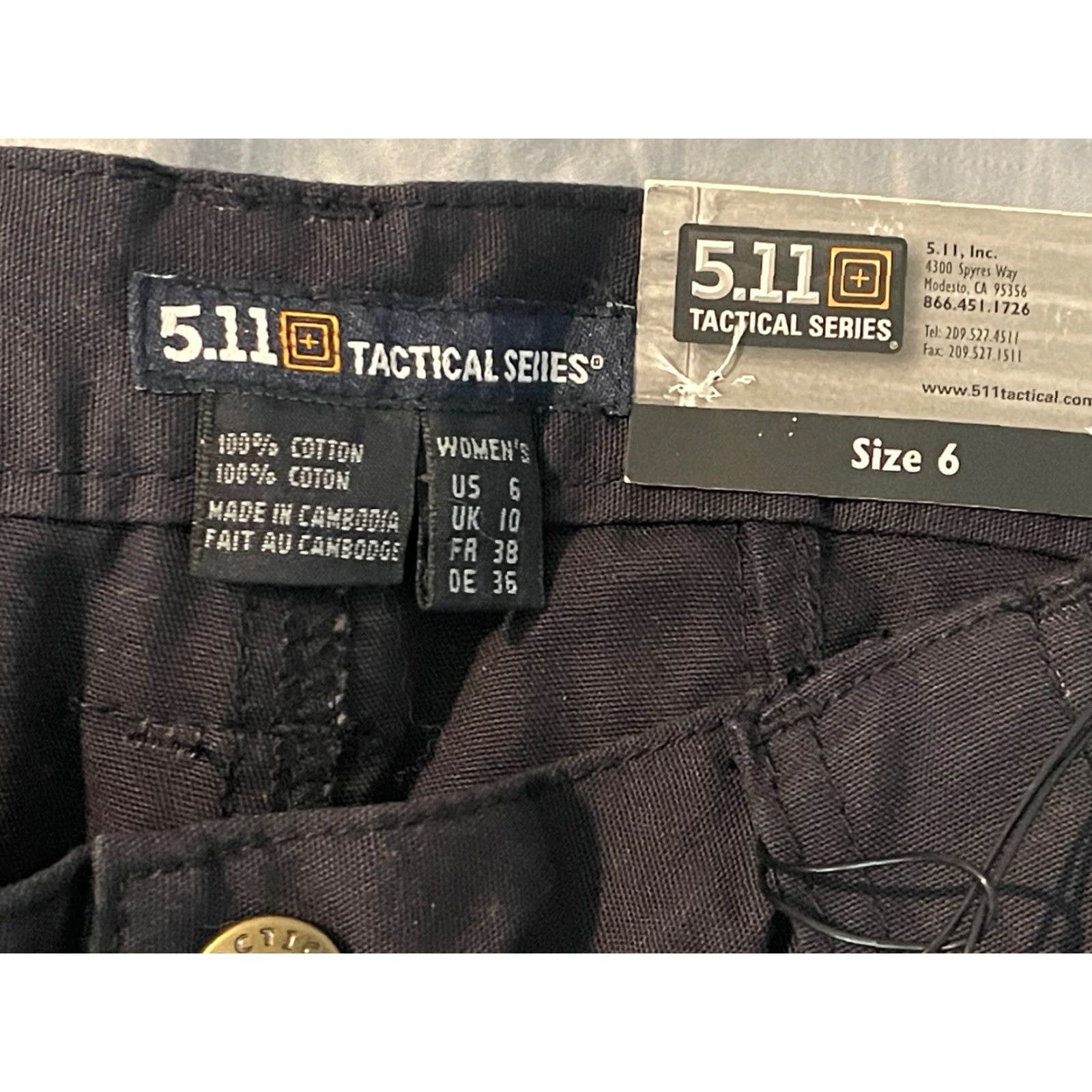 Vintage 5.11 Tactical Women's 9" Cargo Shorts, Style 63306, Size 6, Blue, Military, Regular Fit Size 28" / US 6 / IT 42 - 4 Thumbnail