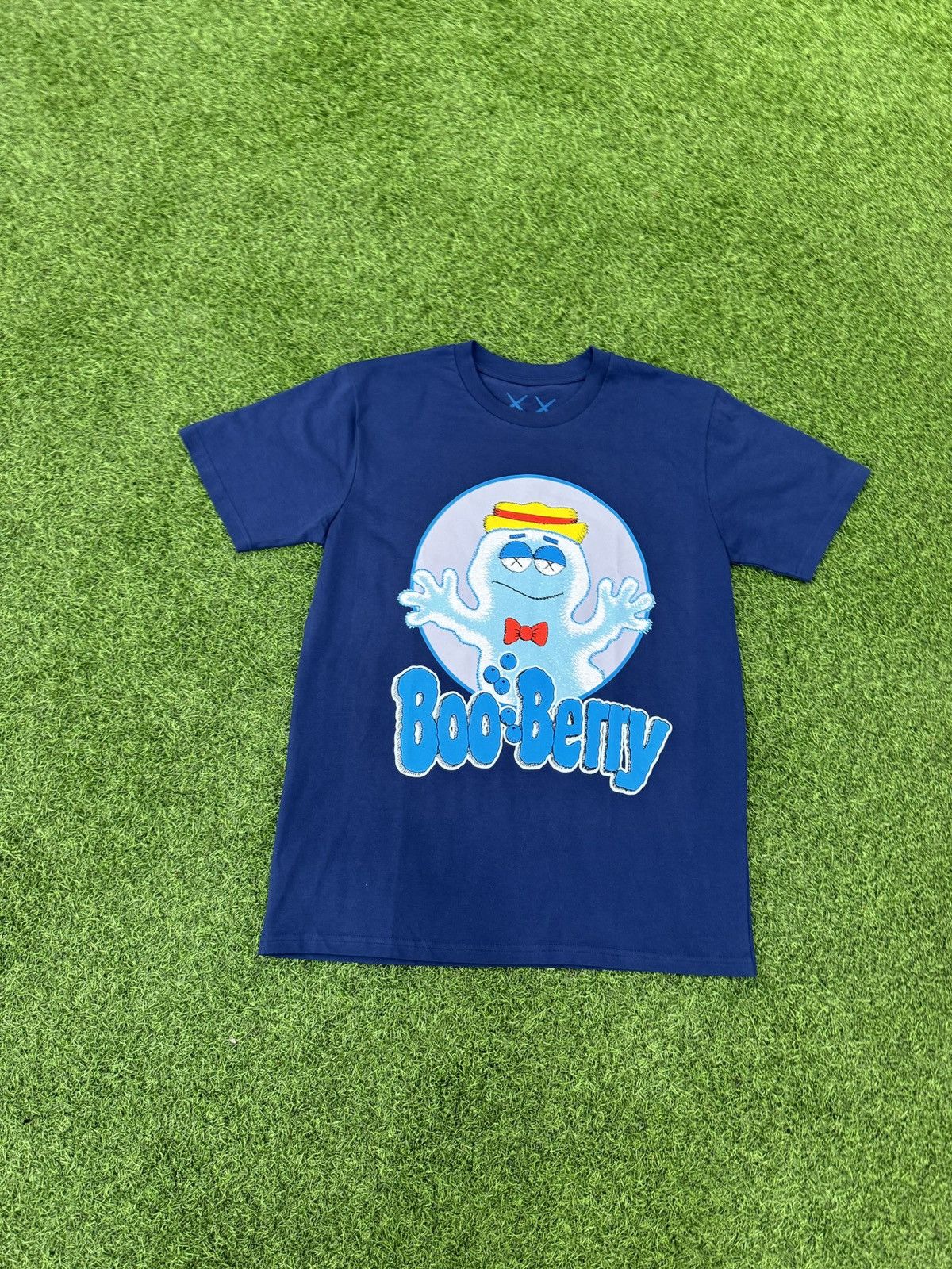 Image of Kaws X General Mills Monsters Boo Berry Blue Tee, Men's (Size Small)