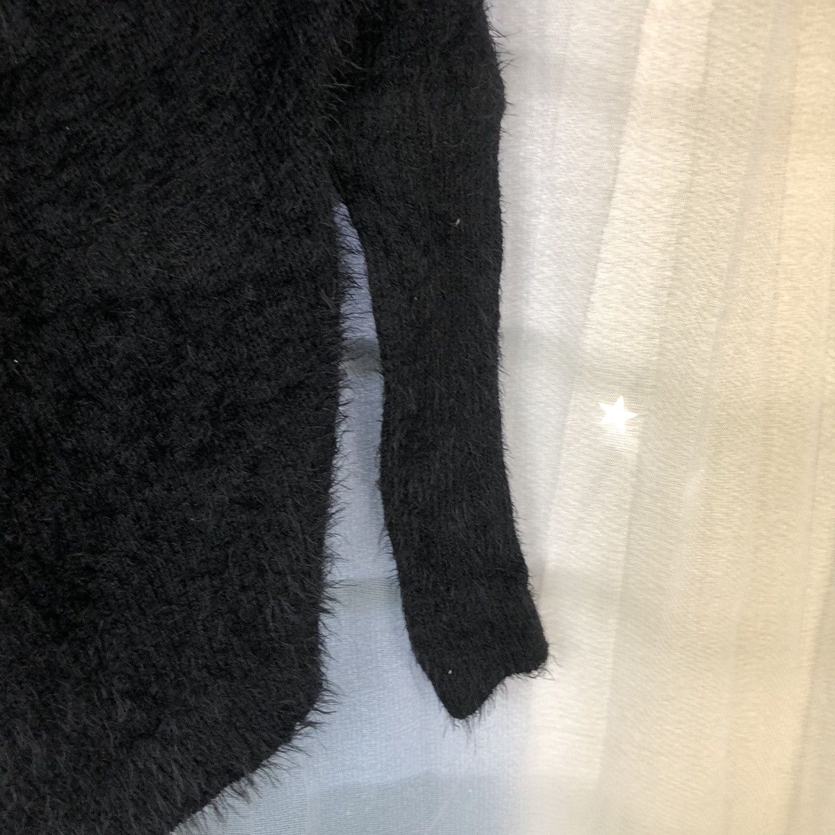 Homespun Knitwear Vintage Hand Made Flower Black Mohair Knitwear #917 Size US S / EU 44-46 / 1 - 8 Thumbnail