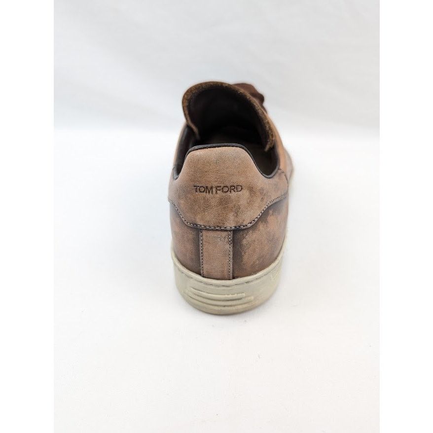 Tom Ford o1rshd1 CC20 Leather Warwick Low Top Sneakers in Brown Size US 10 / EU 43 - 8 Thumbnail