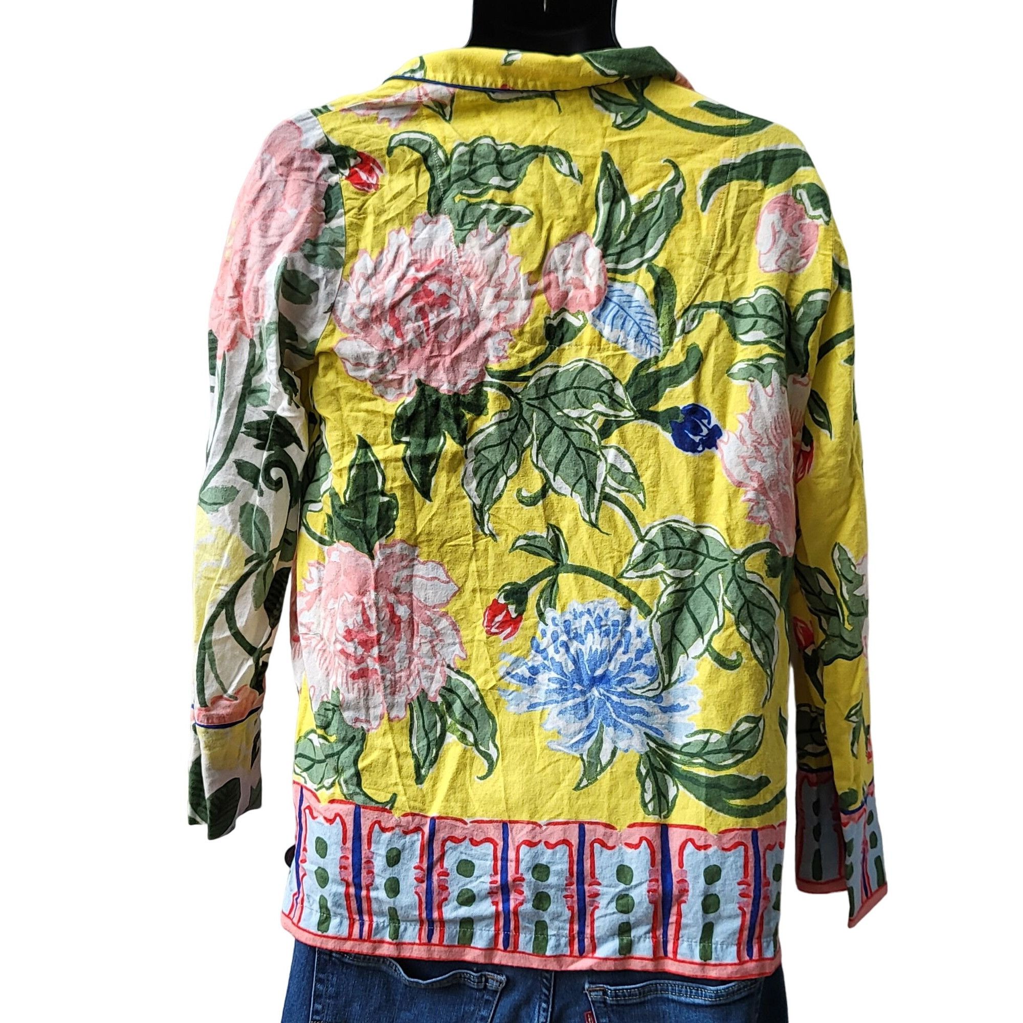 Anthropologie Anthropologie Sire Button Down Top Women Sz S Floral Multico Size S / US 4 / IT 40 - 3 Thumbnail
