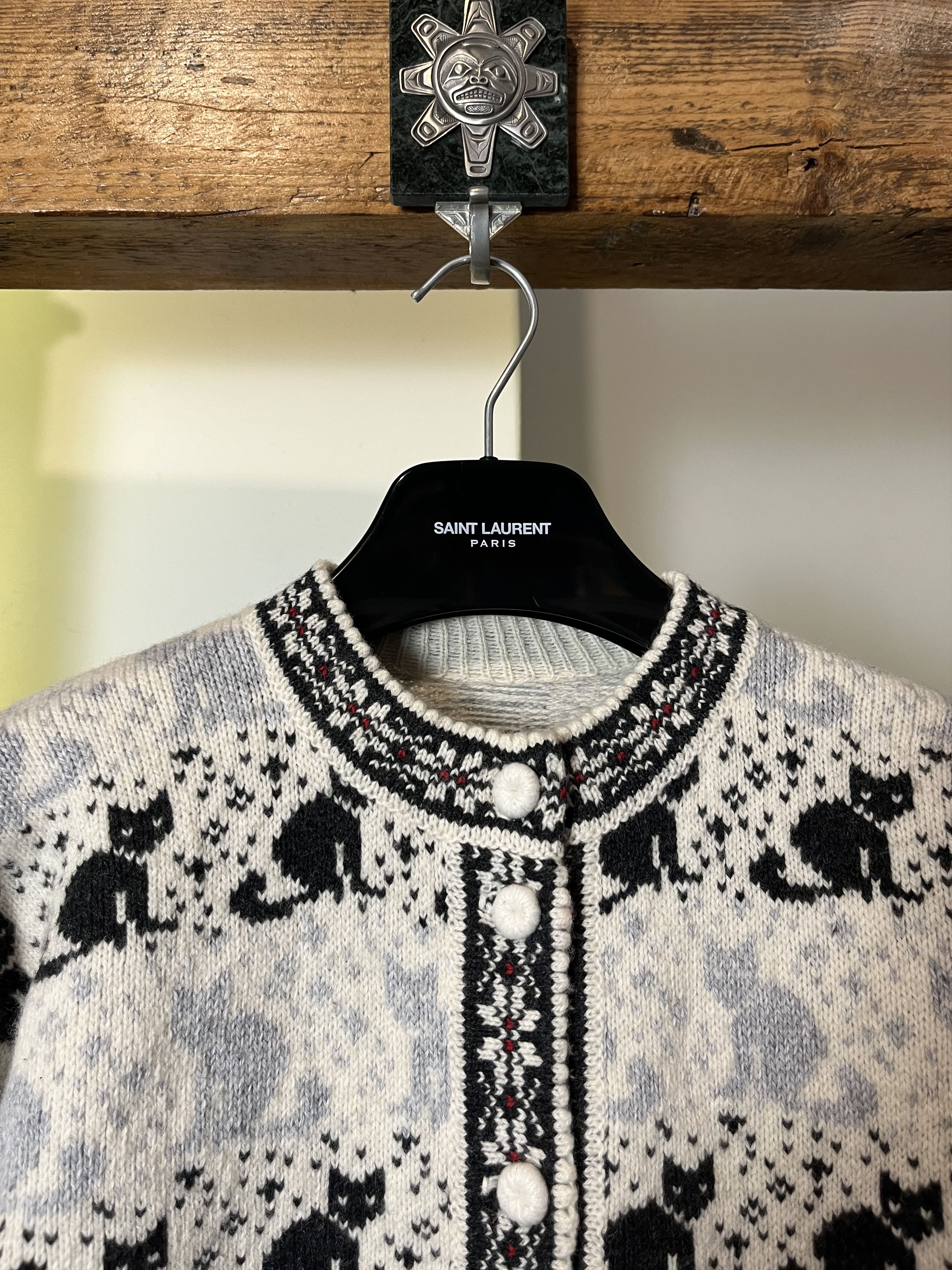 Dale Of Norway × Vintage 90s Hand Made Cats Dale of Norway Style Knit Wool Sweater Size US S / EU 44-46 / 1 - 4 Thumbnail