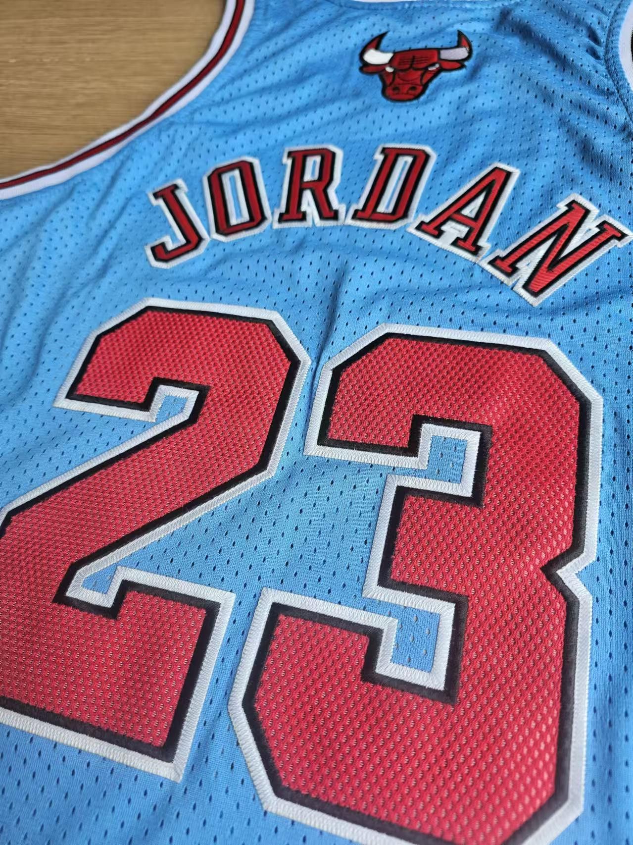NBA Chicago Bulls 23 Michael Jordan Jersey Blue Double Stitched Size US M / EU 48-50 / 2 - 4 Thumbnail