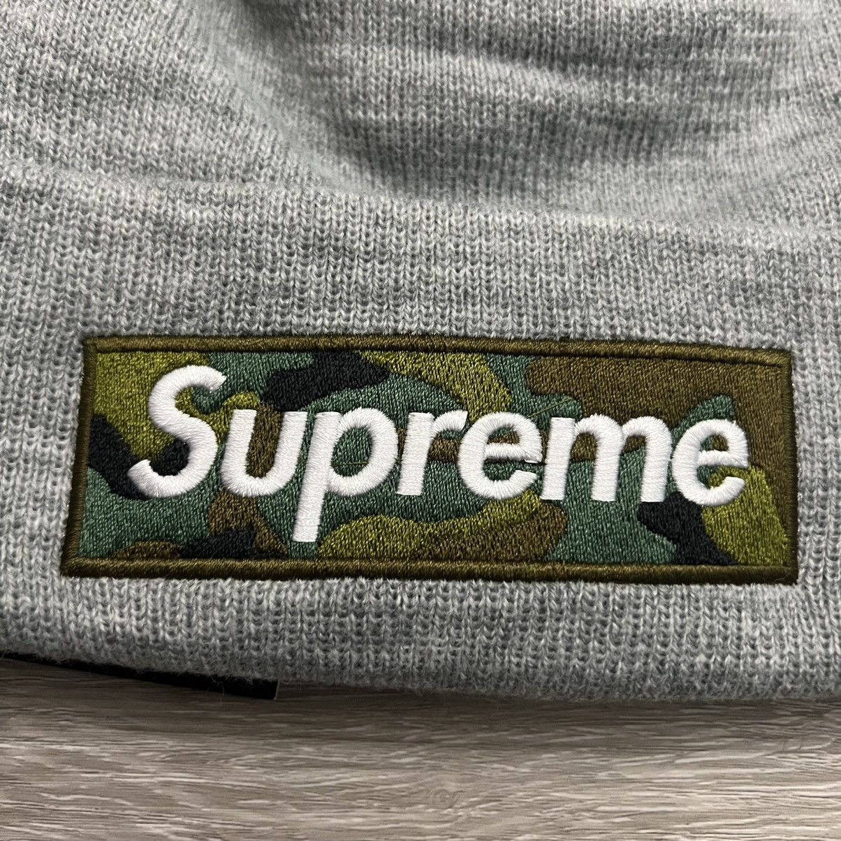Supreme Supreme New Era Camo Box Logo Beanie Size ONE SIZE - 3 Thumbnail