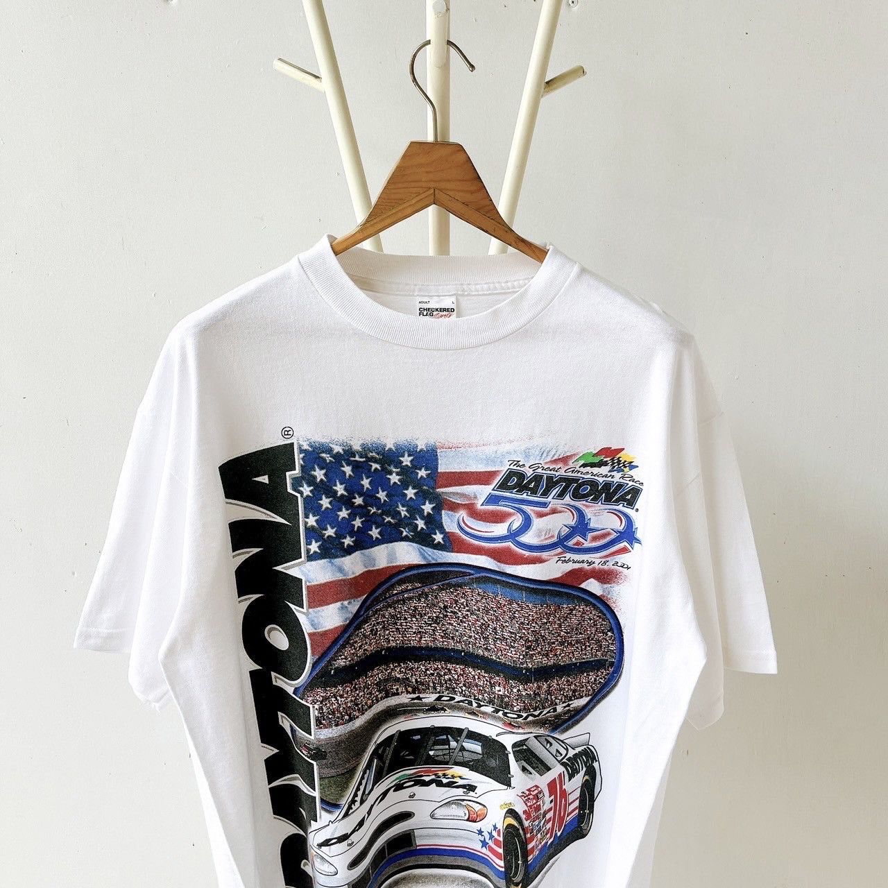 Vintage Daytona 500 Indianapolis Motor Speedway racing t-shirt/ L Size US L / EU 52-54 / 3 - 3 Thumbnail