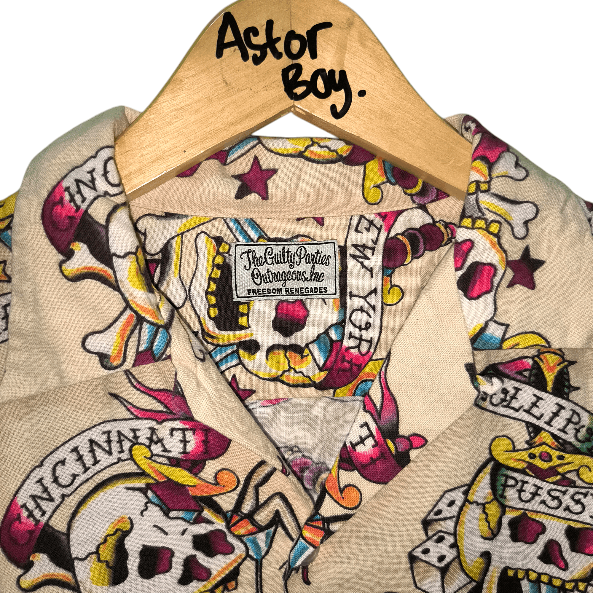 Japanese Brand WACKO MARIA Skull Aloha Shirts LS Size US L / EU 52-54 / 3 - 3 Thumbnail