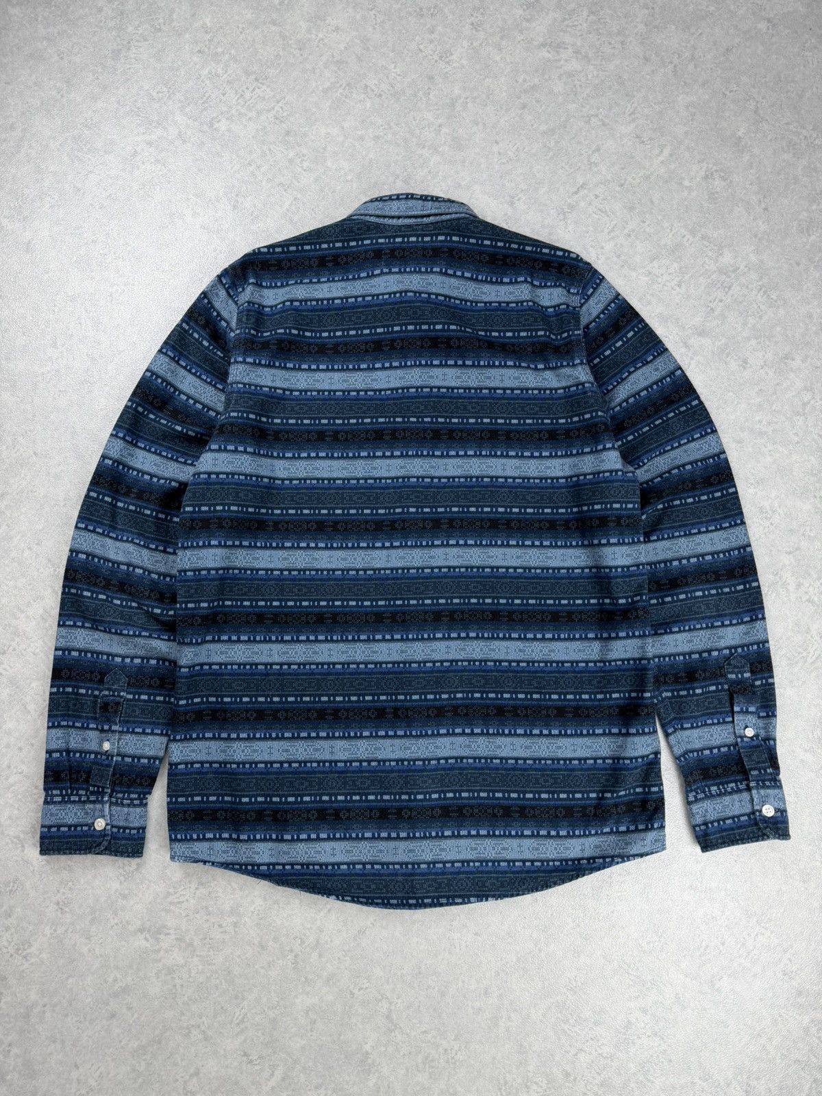 Carhartt Carhartt WIP LS Ethnic Shirt Blue Pattern Regular Fit Size M Size US M / EU 48-50 / 2 - 8 Thumbnail