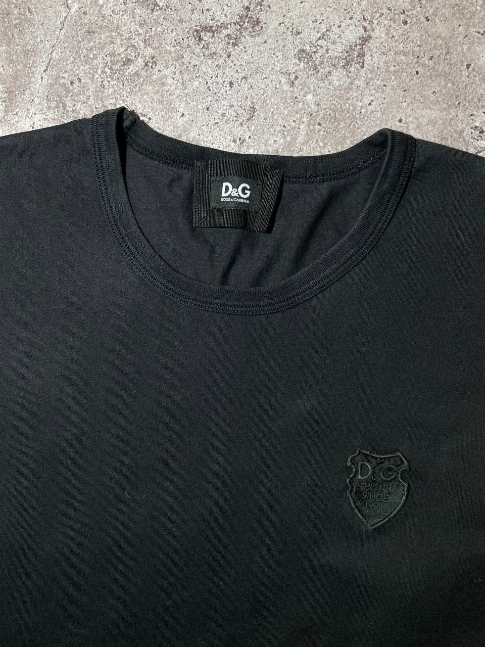 Dolce & Gabbana Dolce & Gabbana Black Cotton T-shirt Embroidered Logo Size US M / EU 48-50 / 2 - 3 Thumbnail