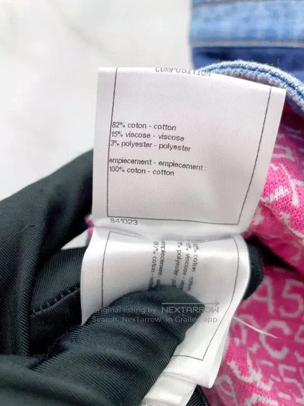 Chanel Chanel Blue Cotton Blend Short Skirt . Size 23" - 9 Thumbnail