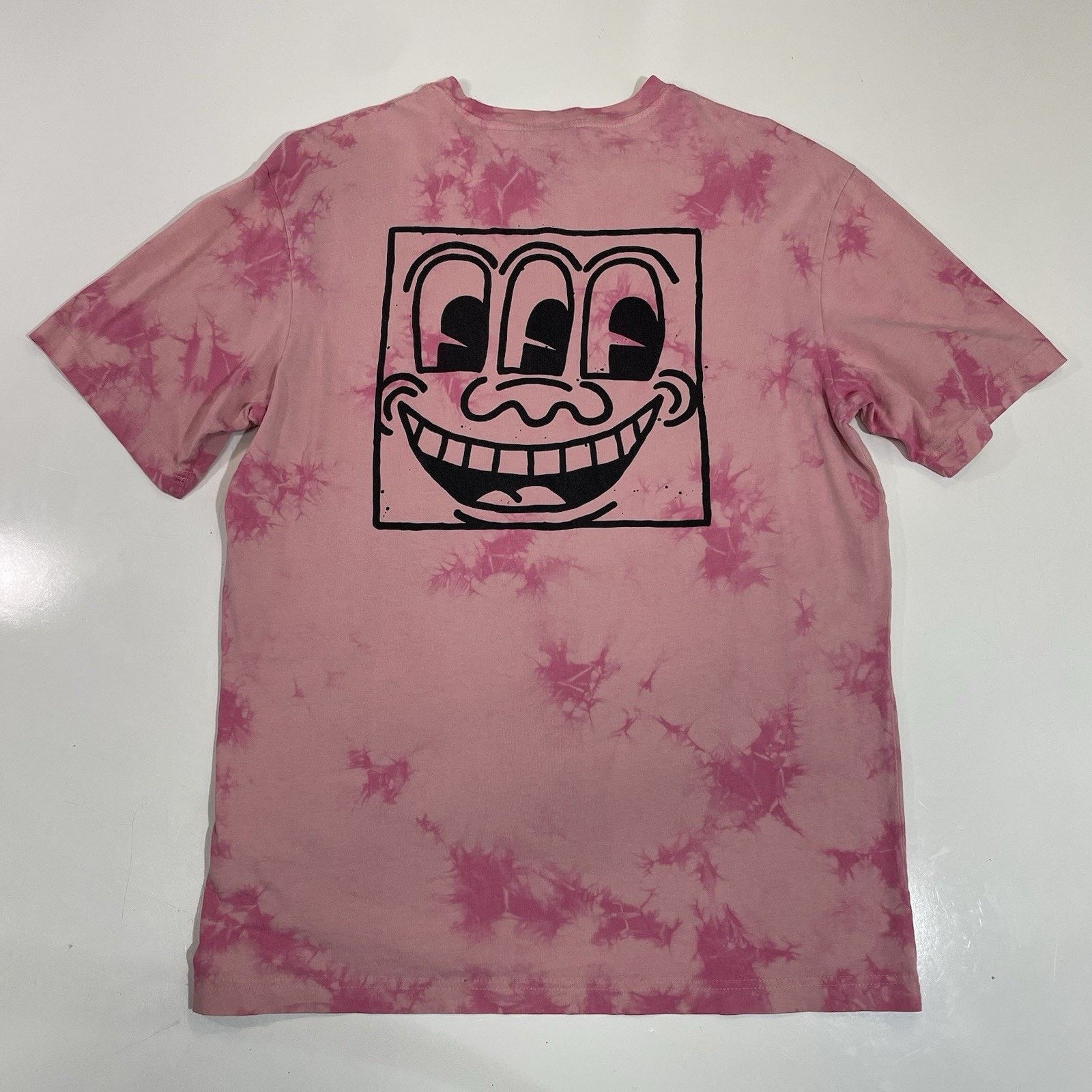 H&M Keith Haring Pink Tye-dye T Shirt Relaxed Fit Coupe Sz Small Size US S / EU 44-46 / 1 - 3 Thumbnail