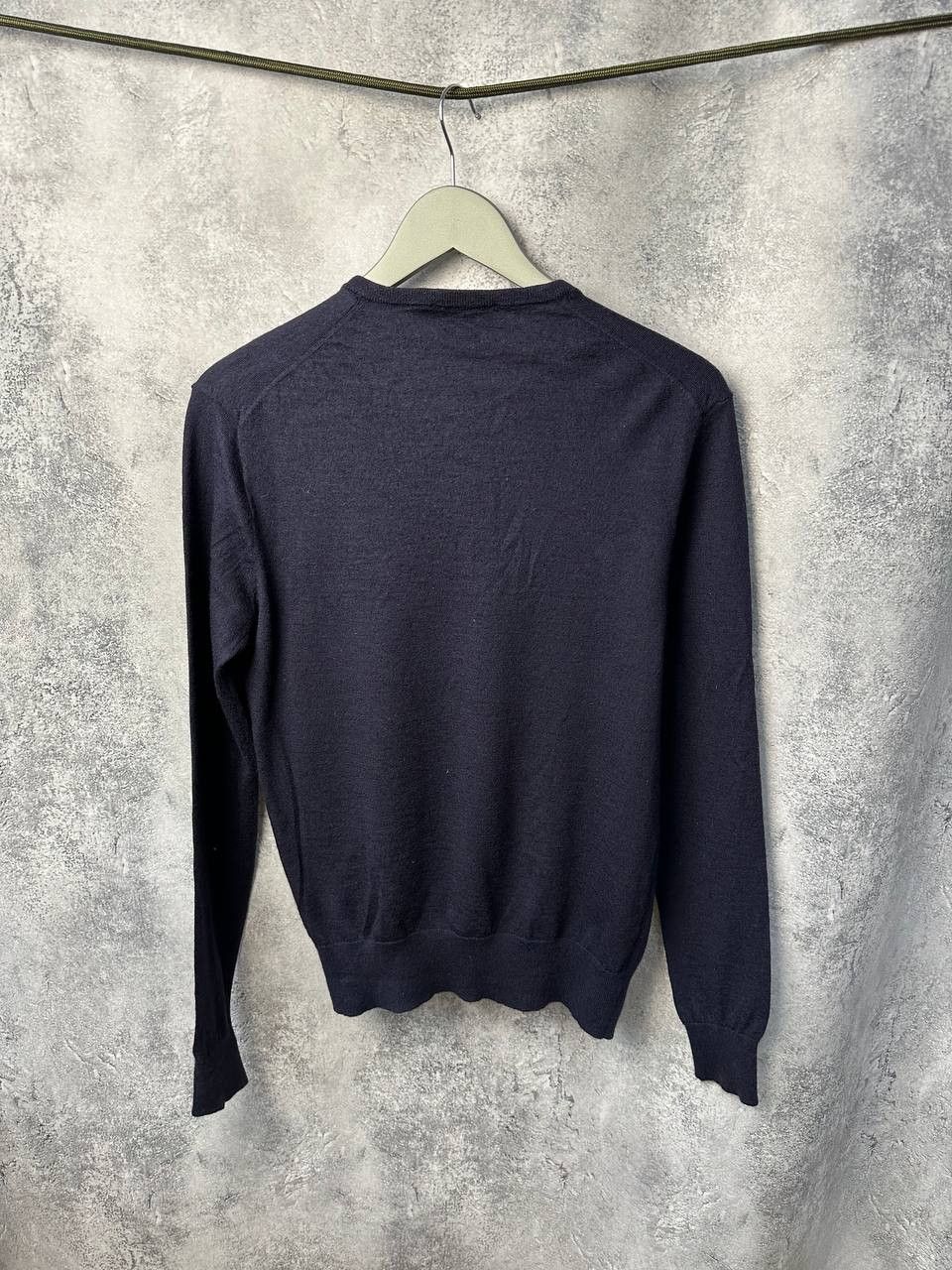 Polo Ralph Lauren Polo Ralph Lauren Merino Wool V-Neck Sweater Navy Blue Size US L / EU 52-54 / 3 - 2 Thumbnail