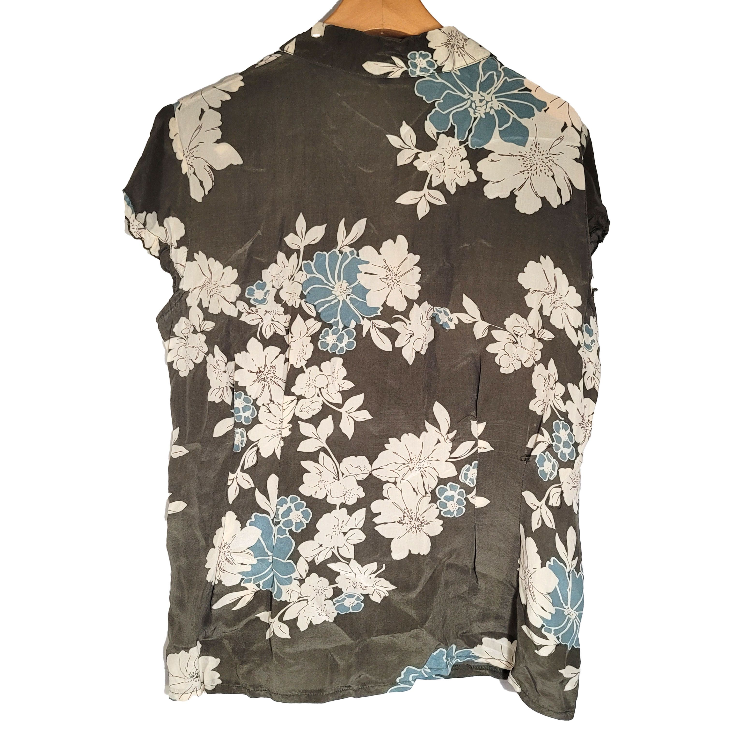 Other Women's 100% Silk Size L Top Button-Up Shirt SDK363 Size L / US 10 / IT 46 - 2 Thumbnail