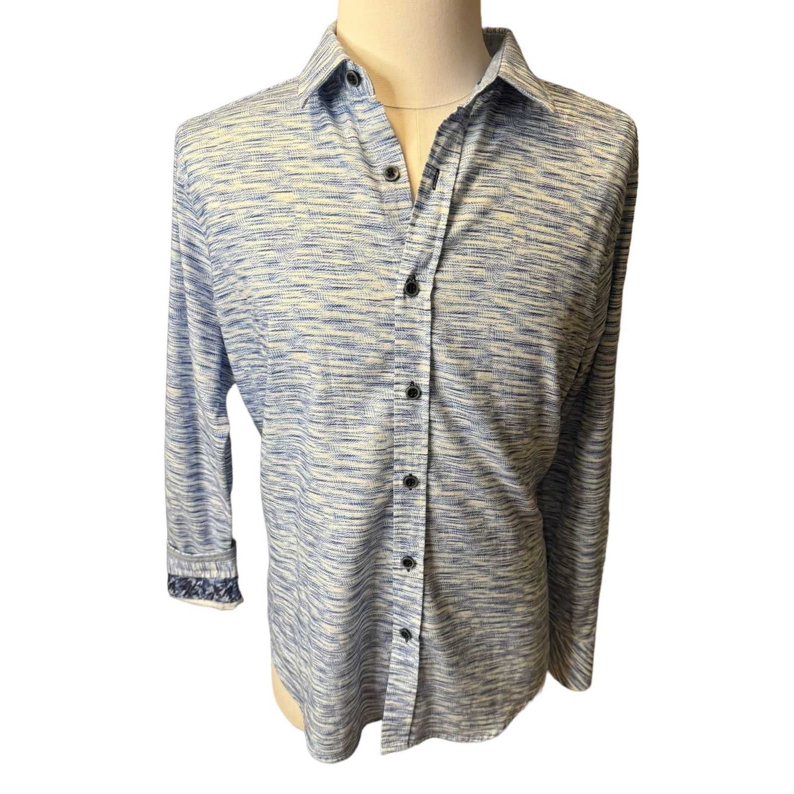 Robert Graham Robert Graham Flip Cuff Button Up Shirt Blue Men’s Large Size US L / EU 52-54 / 3 - 1 Thumbnail