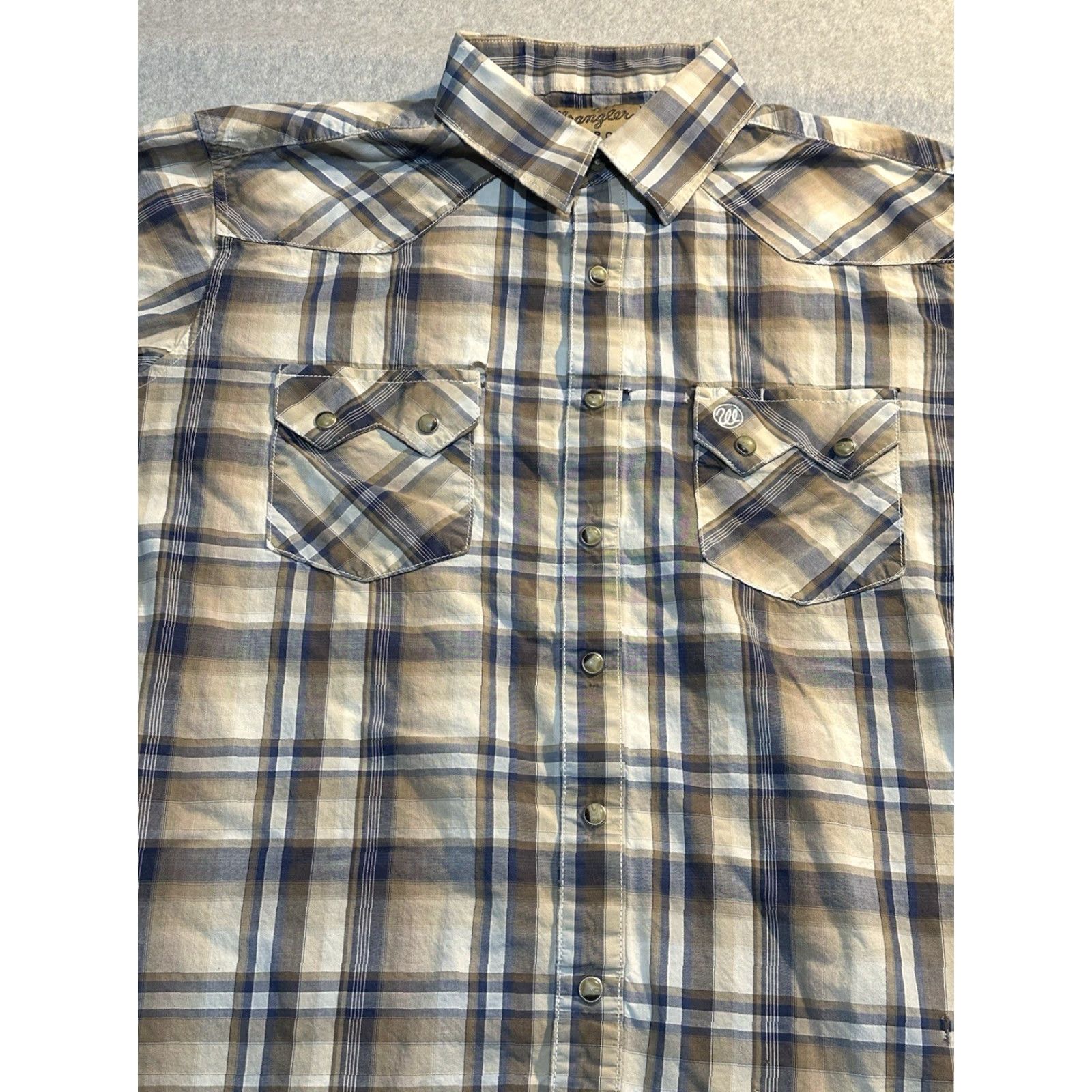 Wrangler Wrangler Retro Western Shirt Men's L 100% Cotton Pearl Snap Plaid Cowboy Front Pocket Long Sleeve Multicolor Classic Western Size US L / EU 52-54 / 3 - 3 Thumbnail